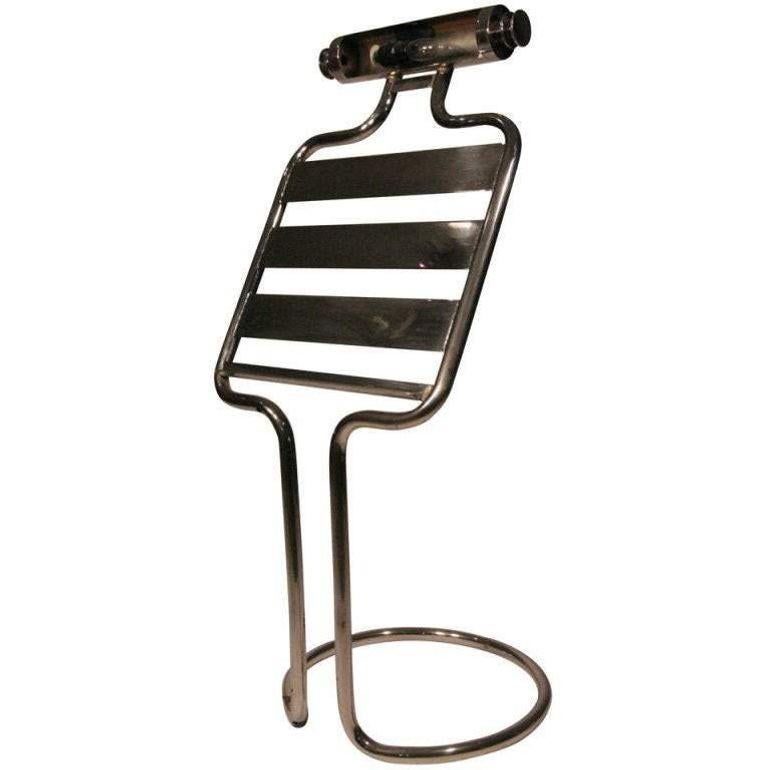 Mid-Century Modern Midcentury Chrome Sheet Music Stand For Sale