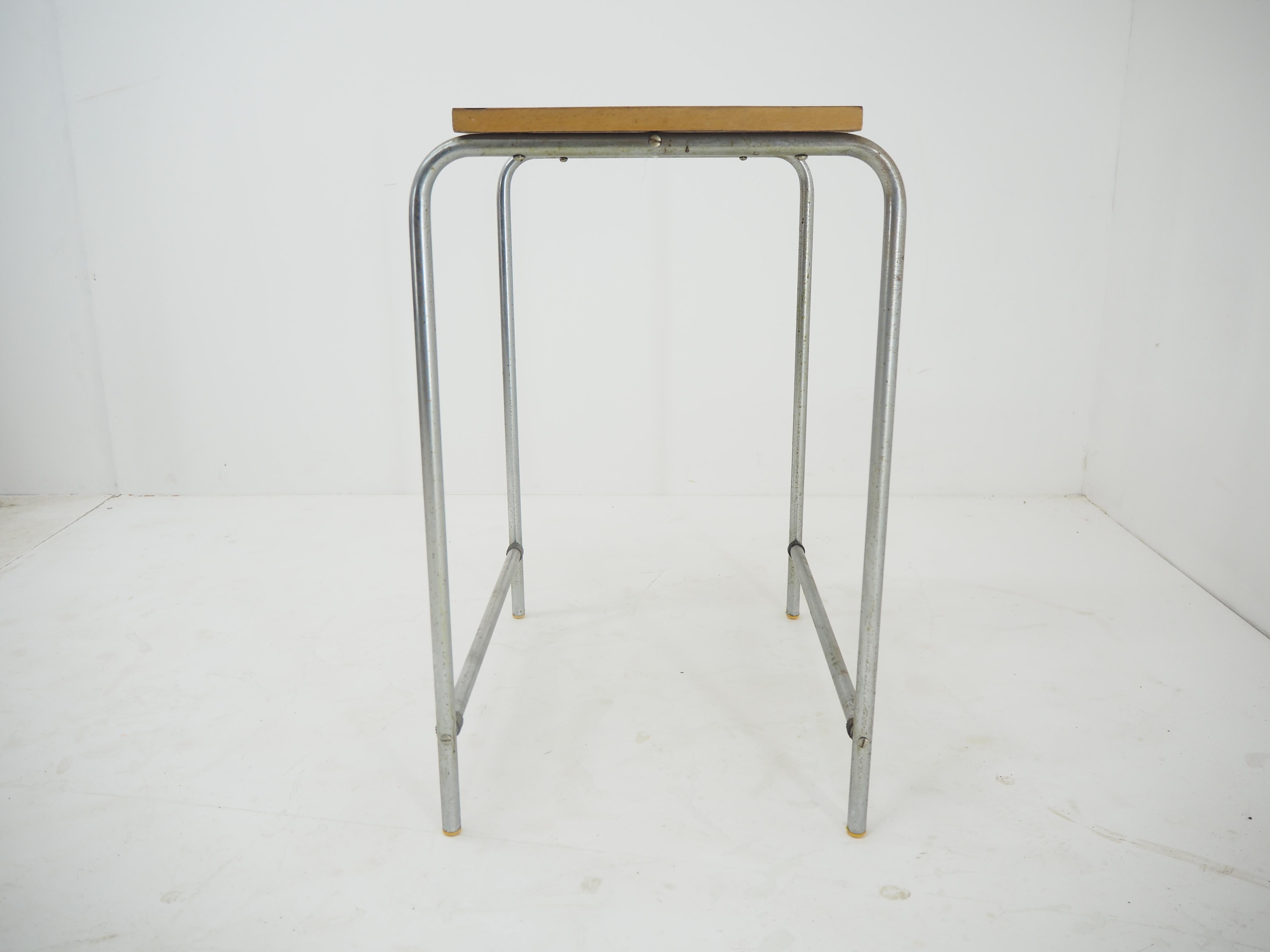 Midcentury Chrome Side Table, 1960s In Good Condition For Sale In Praha, CZ
