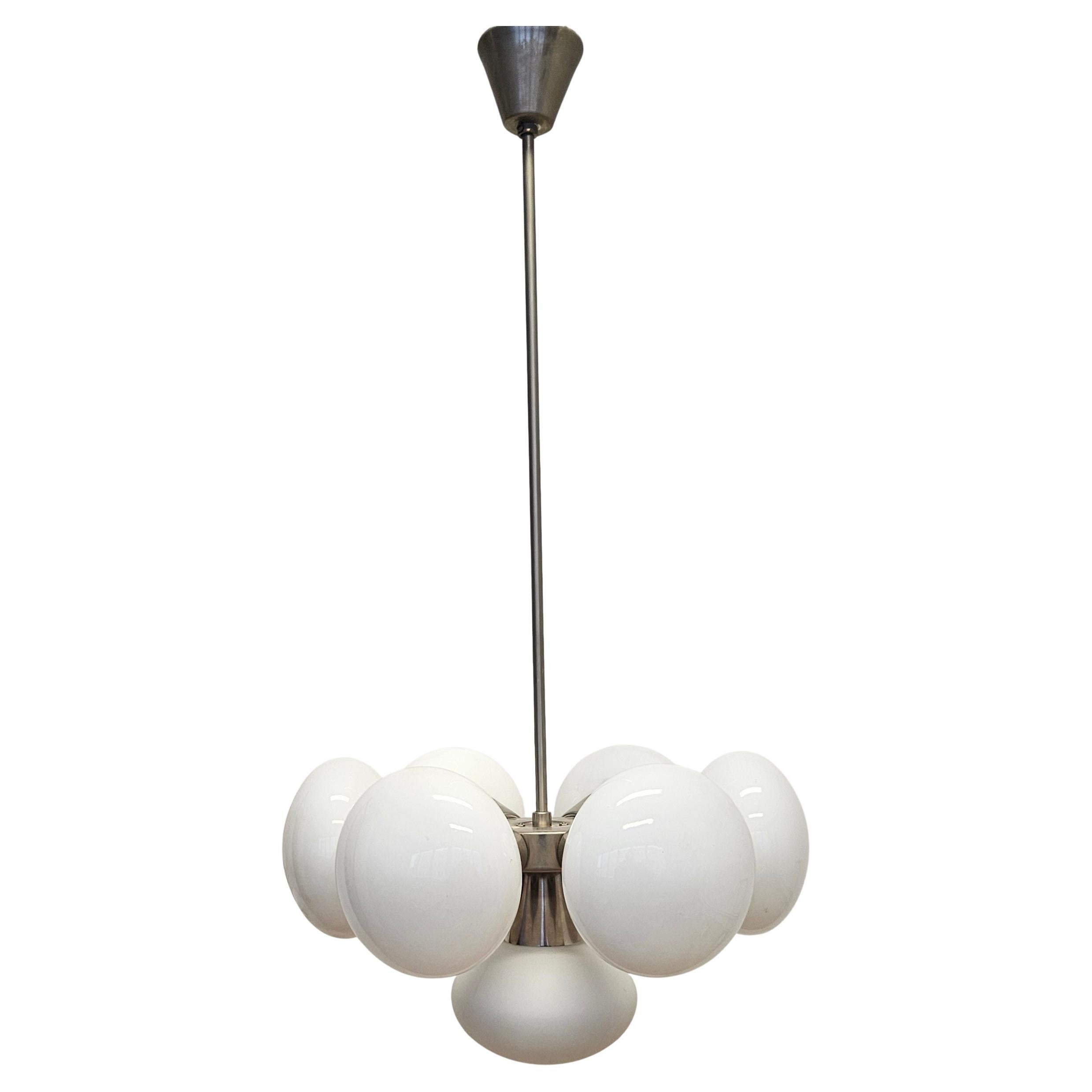 Midcentury Chrome Space Age Sputnik Pendant, 1970s For Sale