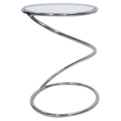 Midcentury Chrome Spring Table, by Pace
