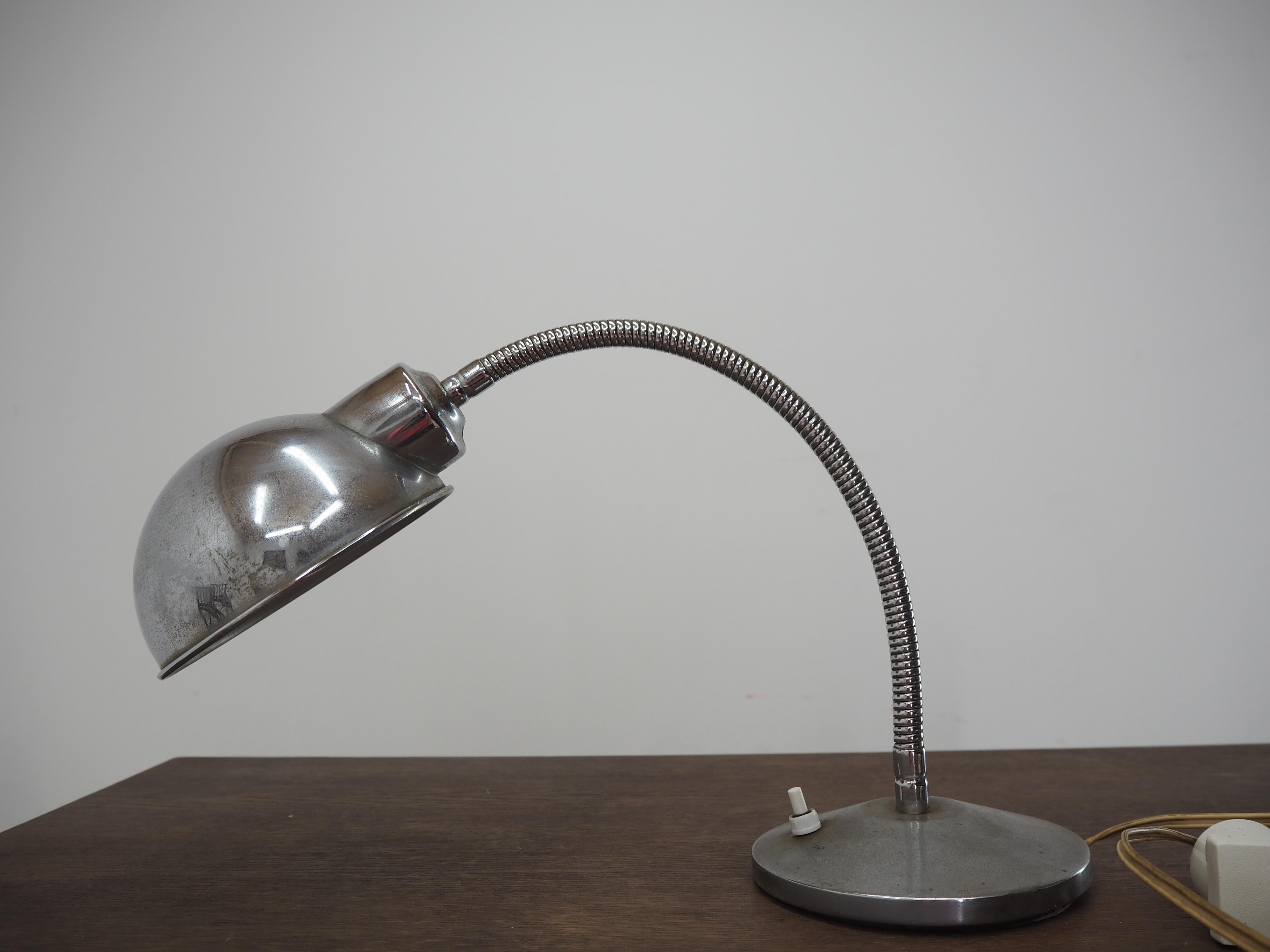 Midcentury Chrome Table Lamp, 1960s In Good Condition In Praha, CZ