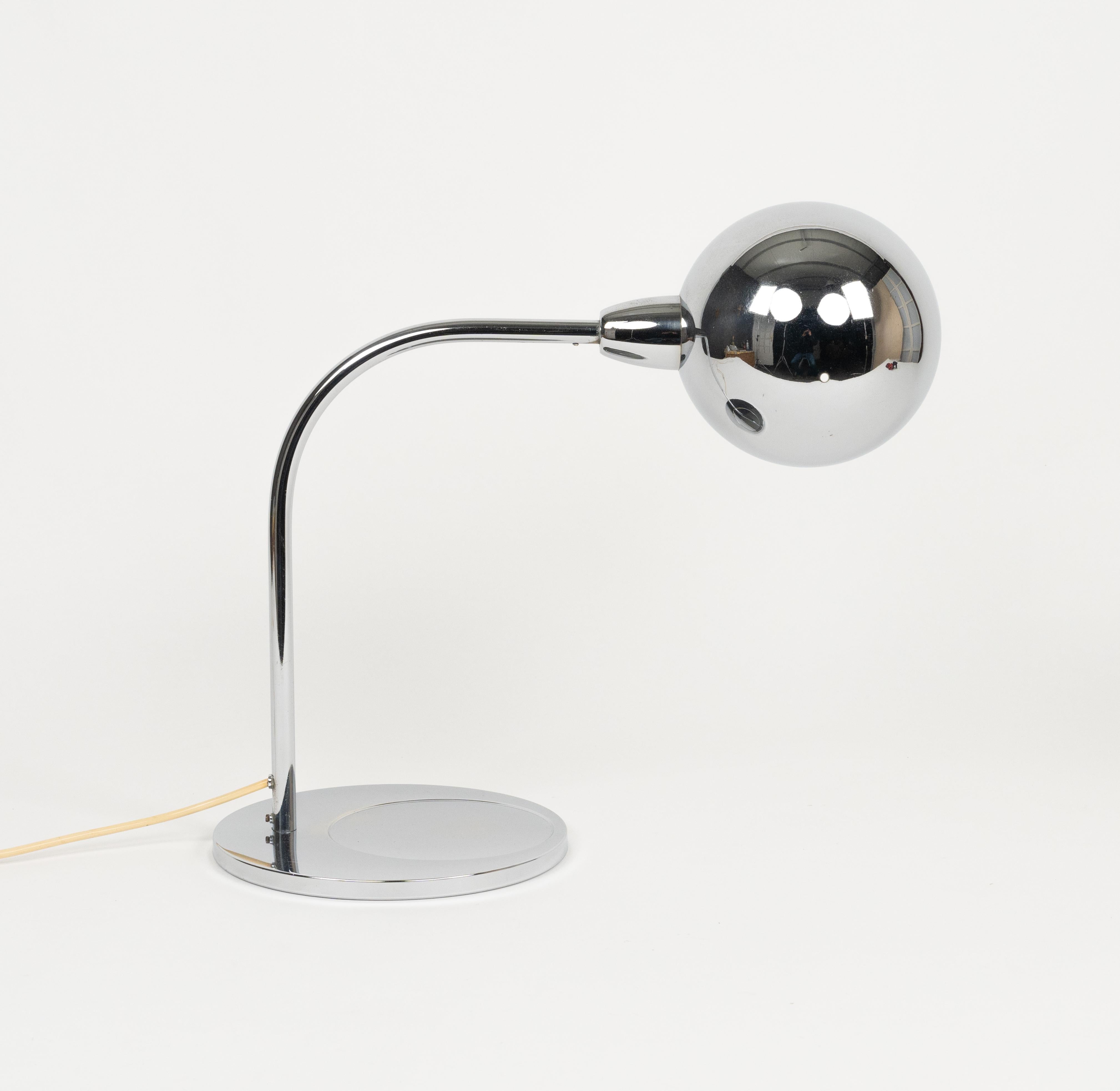 Lampe de bureau chromée du milieu du siècle dernier de Sergio Asti pour Candle, Italie, années 1960 en vente 8