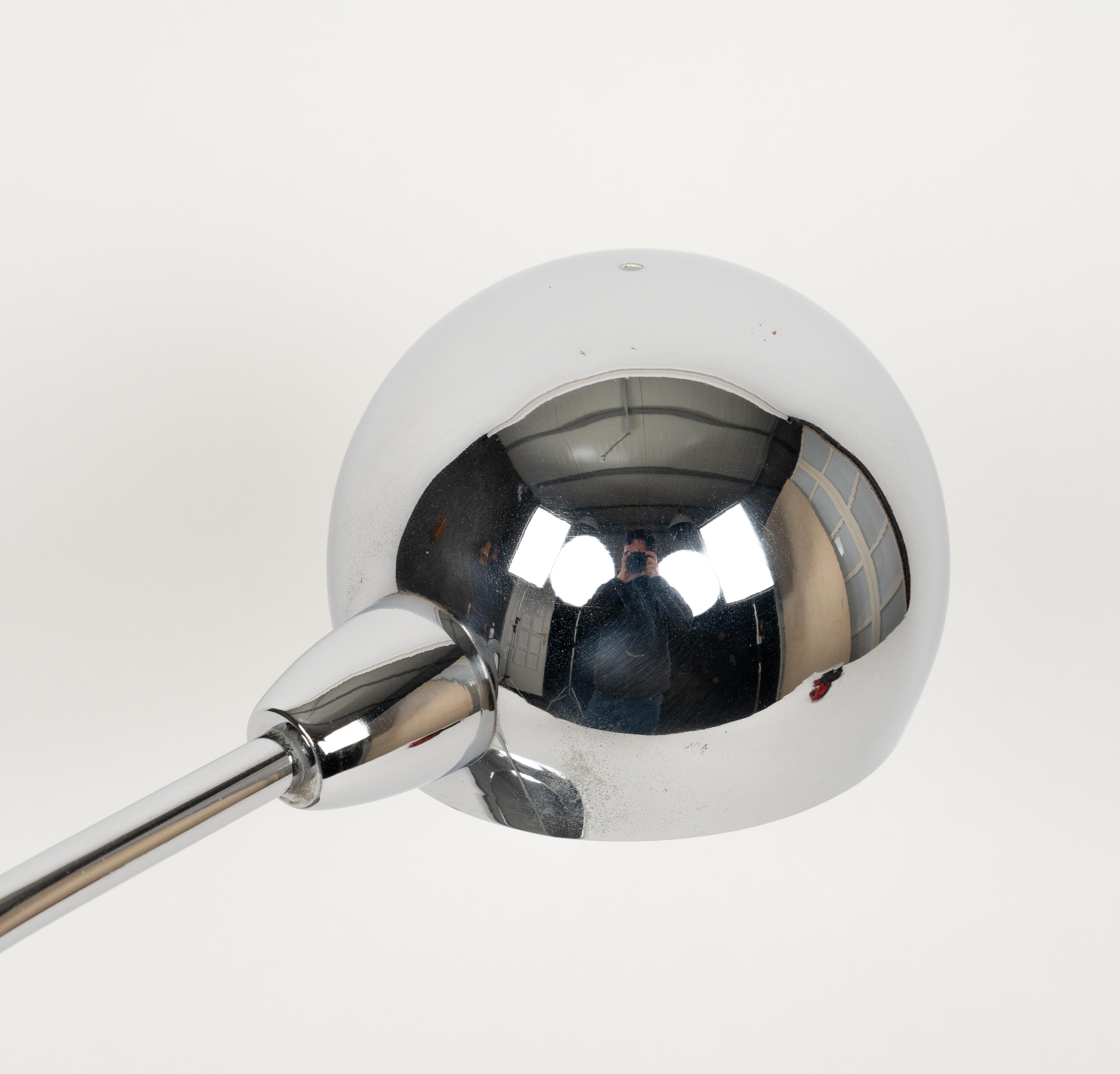 Lampe de bureau chromée du milieu du siècle dernier de Sergio Asti pour Candle, Italie, années 1960 en vente 1
