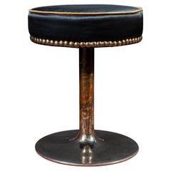 Midcentury Chromed and Brass Johansson Design Stools