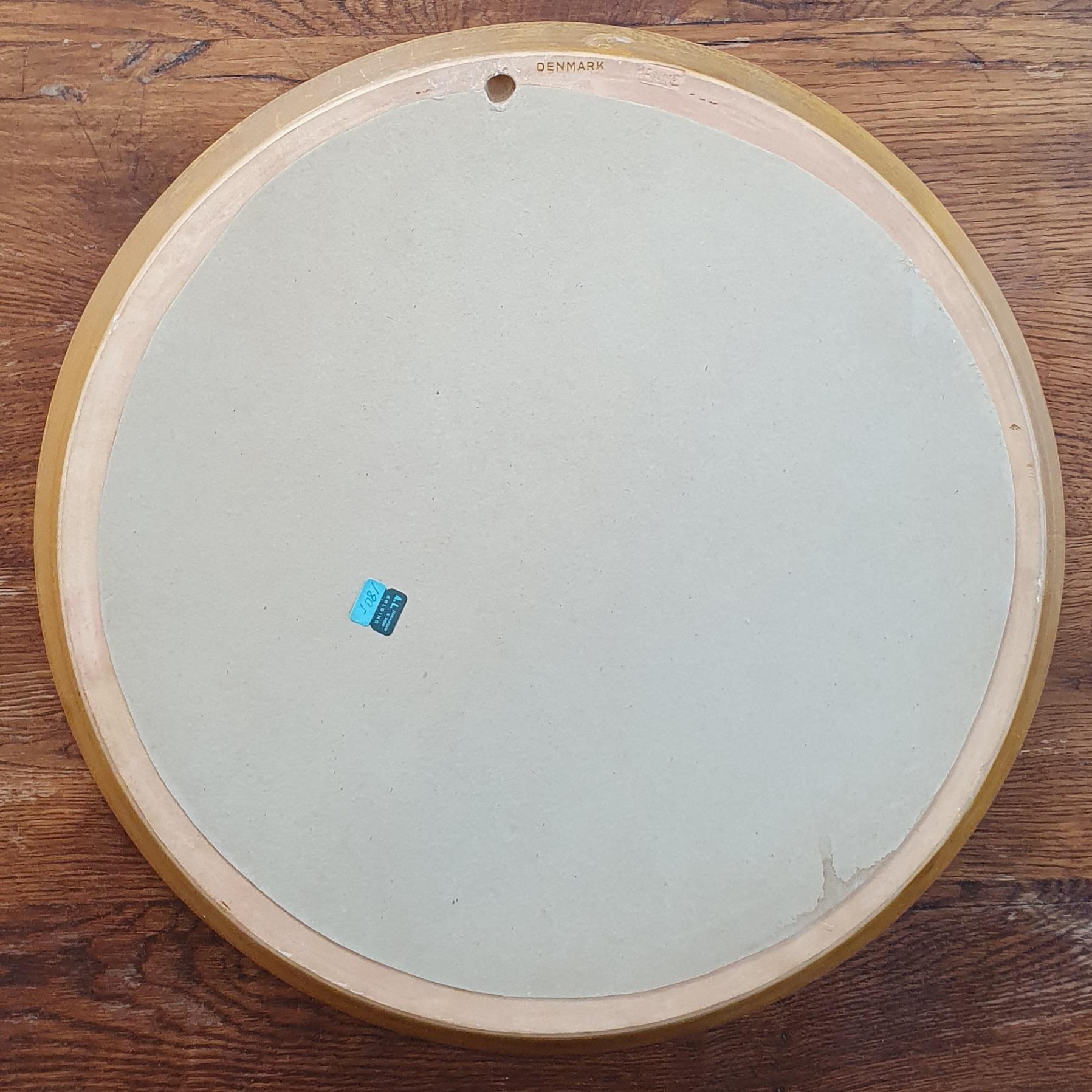 Mid-20th Century Midcentury Circular Wall Mirror by Hanne Salamon, 1960s For Sale
