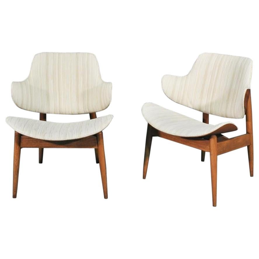 Midcentury Clam Chairs