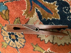 Midcentury-Klemme aus Palisanderholz und rostfreiem Stahl