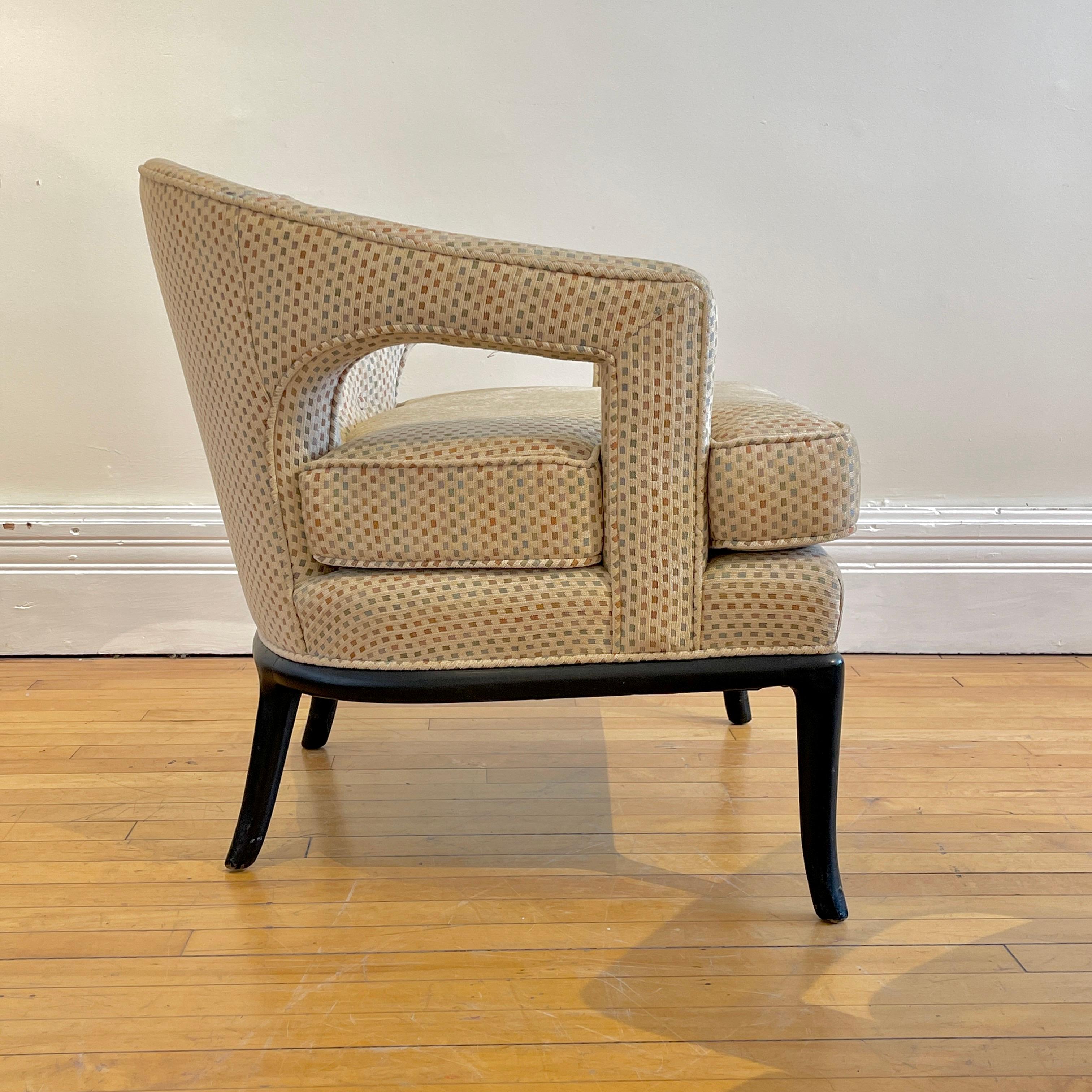 American Mid Century Classic Sculptural T.H. Robsjohn Gibbings for Widdicomb Arm Chair For Sale
