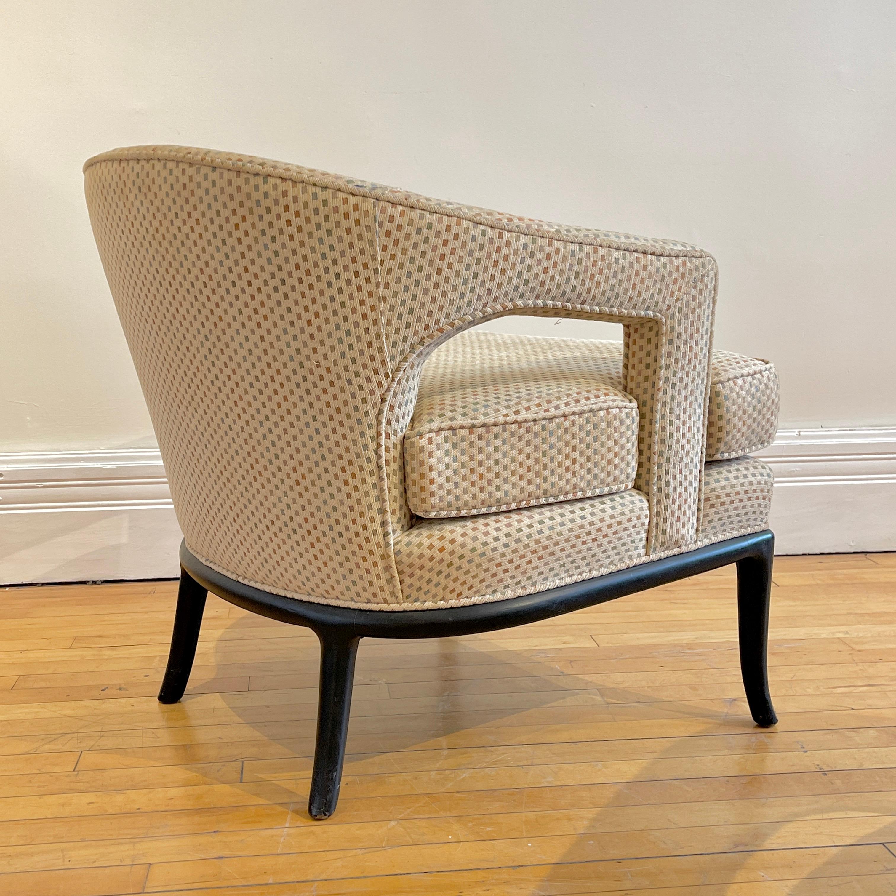 20th Century Mid Century Classic Sculptural T.H. Robsjohn Gibbings for Widdicomb Arm Chair For Sale