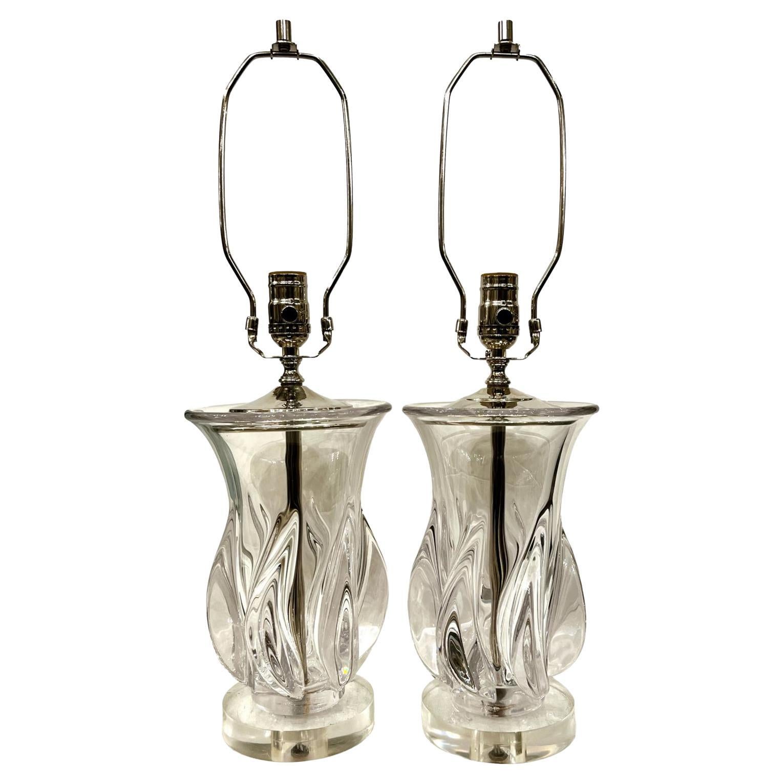 Midcentury Clear Murano Lamps For Sale