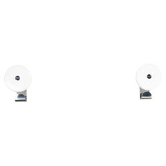 Midcentury Coat Rack Chromed Metal Enameled Plastic Luci Italia 1970s Set of 2