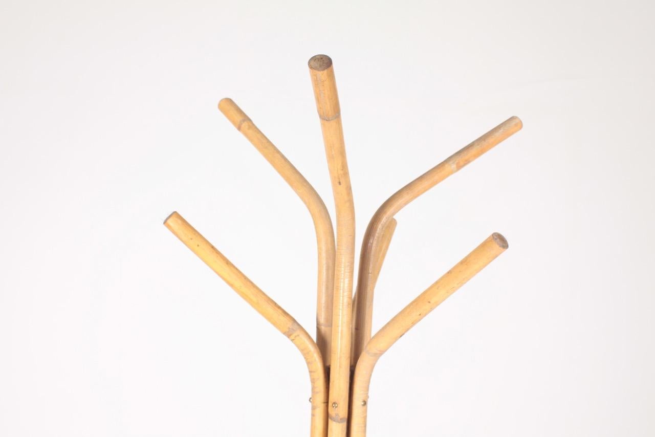 Midcentury Coat Stand in Bamboo, Made in Denmark, 1950s In Good Condition For Sale In Lejre, DK