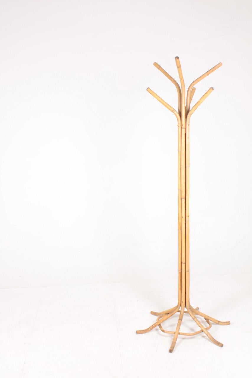 Mid-20th Century Midcentury Coat Stand in Bamboo, Made in Denmark, 1950s For Sale