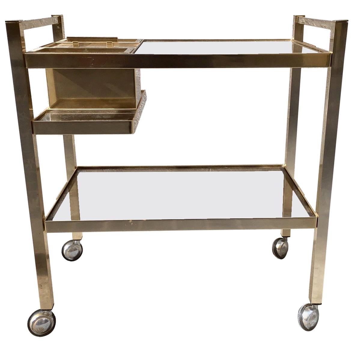 Midcentury Cocktail-Bar Trolley by Valenti For Sale