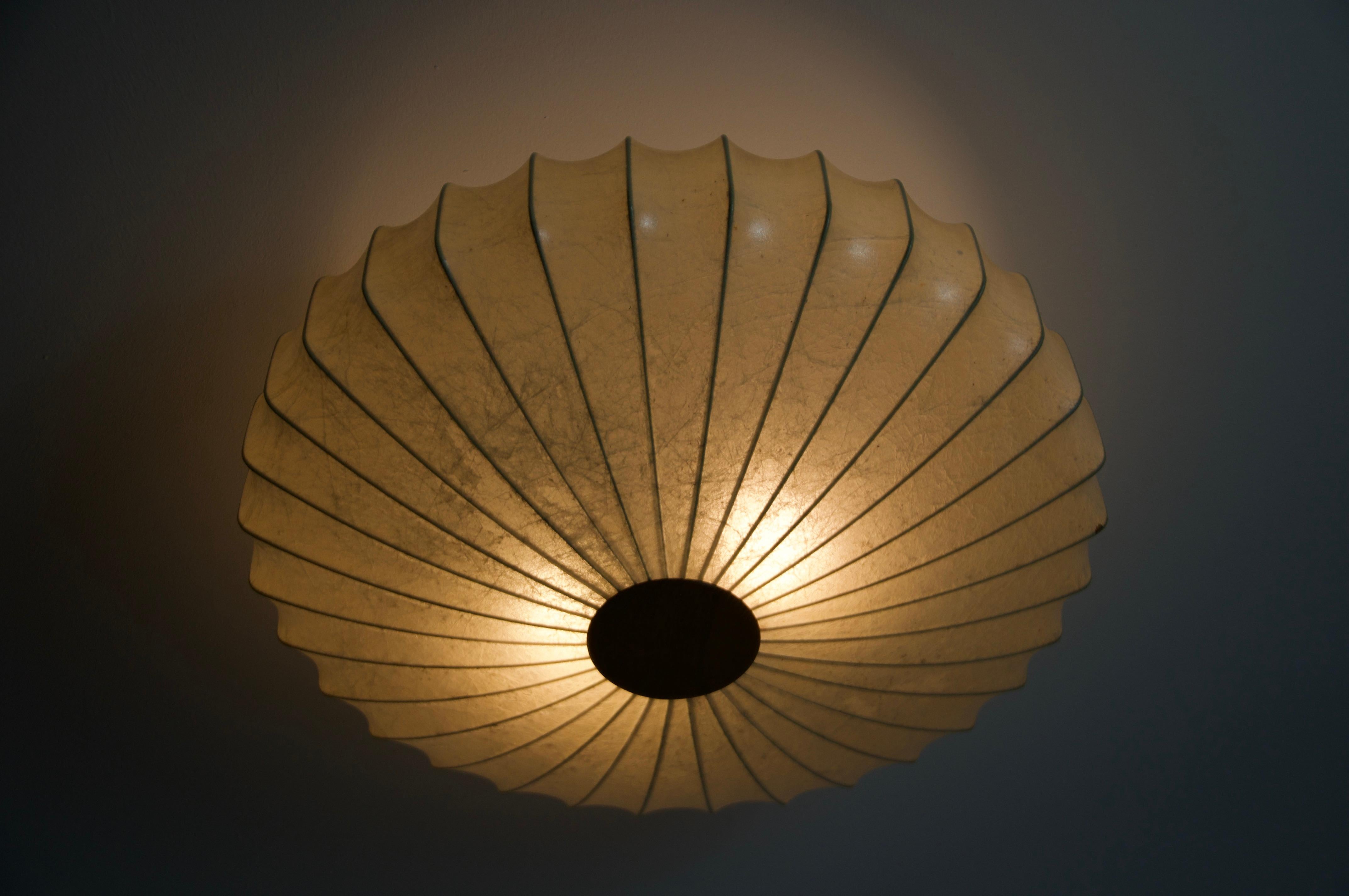 Mid-Century Modern Plafonnier cocon du milieu du siècle dernier, années 1960, Italie