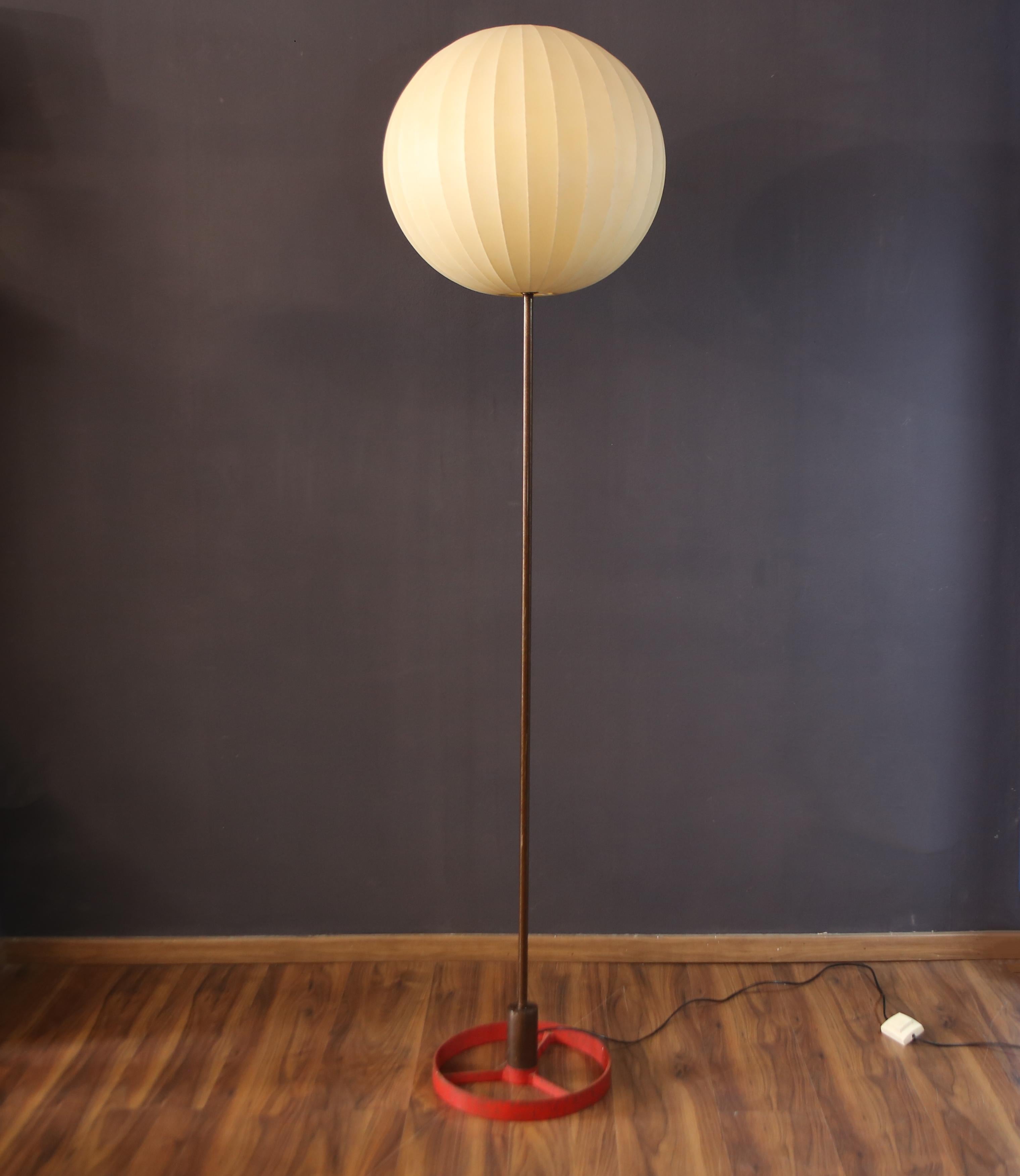 Midcentury  Cocoon Floor Lamp italy 1960s.
