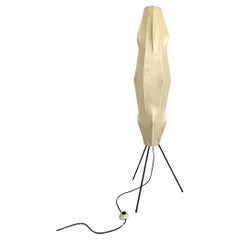 Vintage Midcentury Cocoon Floor Lamp with Metal Base by Goldkant, 1960s