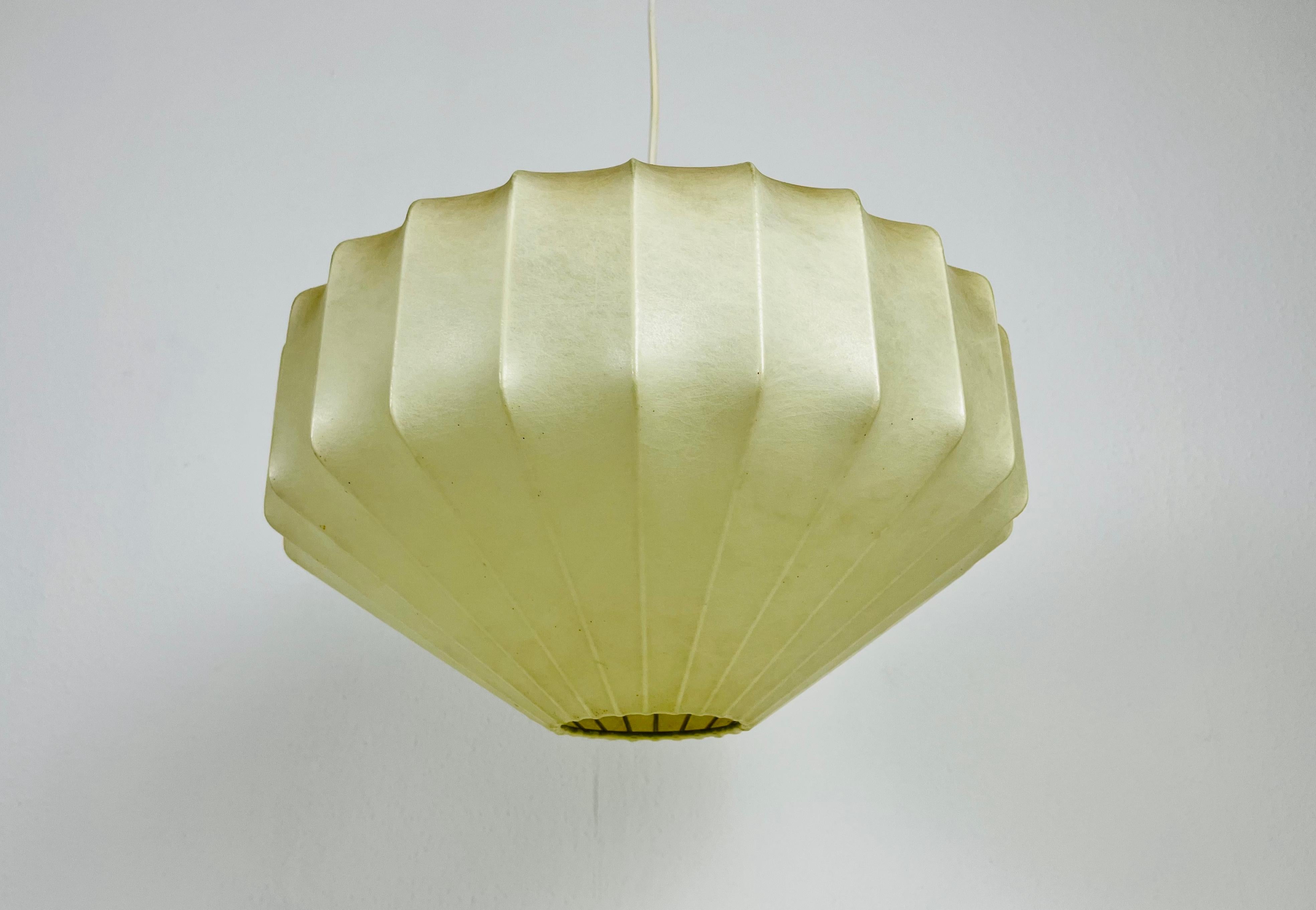 Mid-20th Century Midcentury Cocoon Losange Pendant Light, 1960s, Italy For Sale