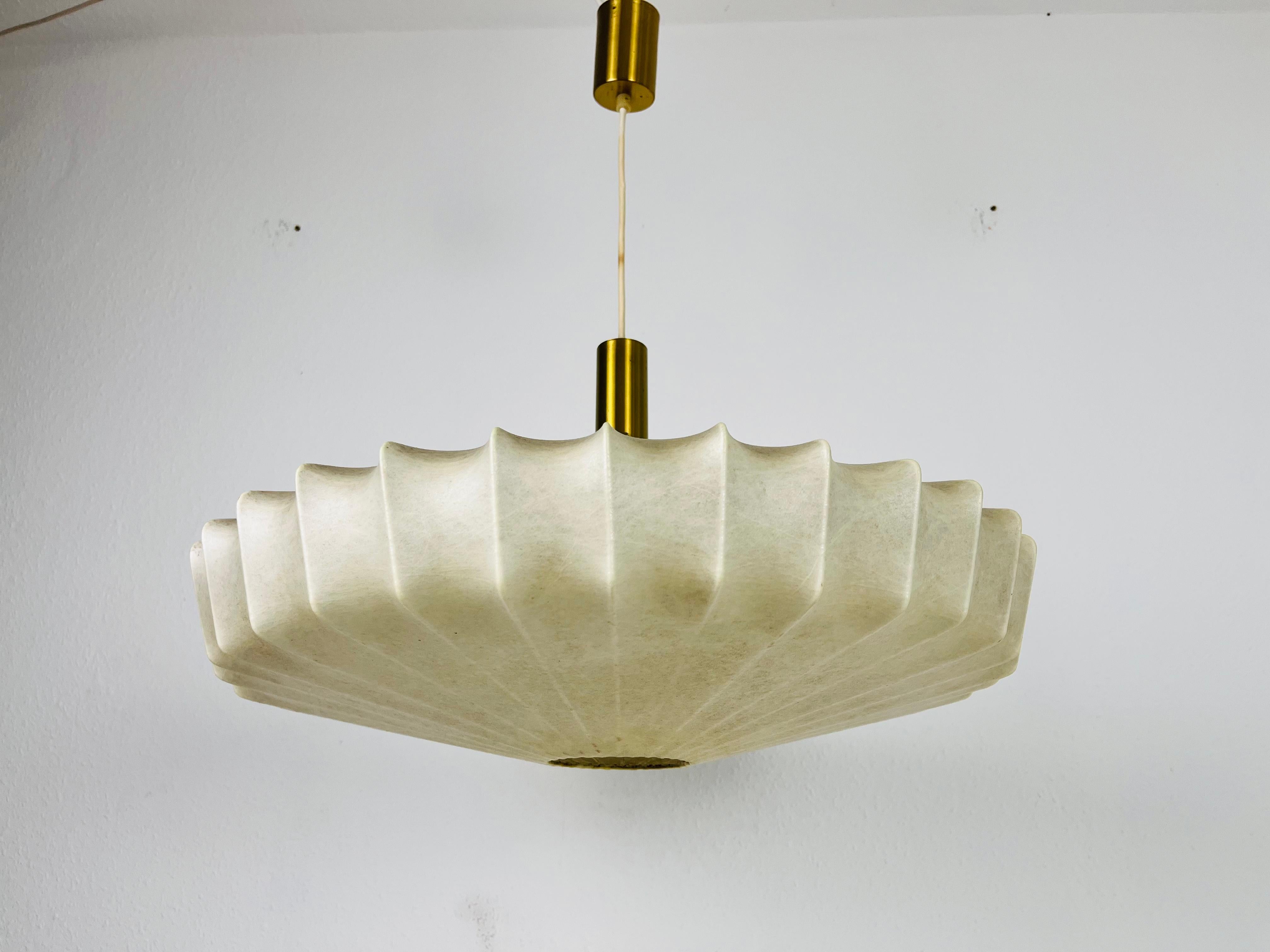 Midcentury Cocoon Losange Shape Pendant Light, 1960s, Italy 2