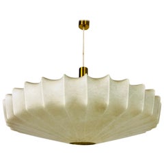 Midcentury Cocoon Losange Shape Pendant Light, 1960s, Italy