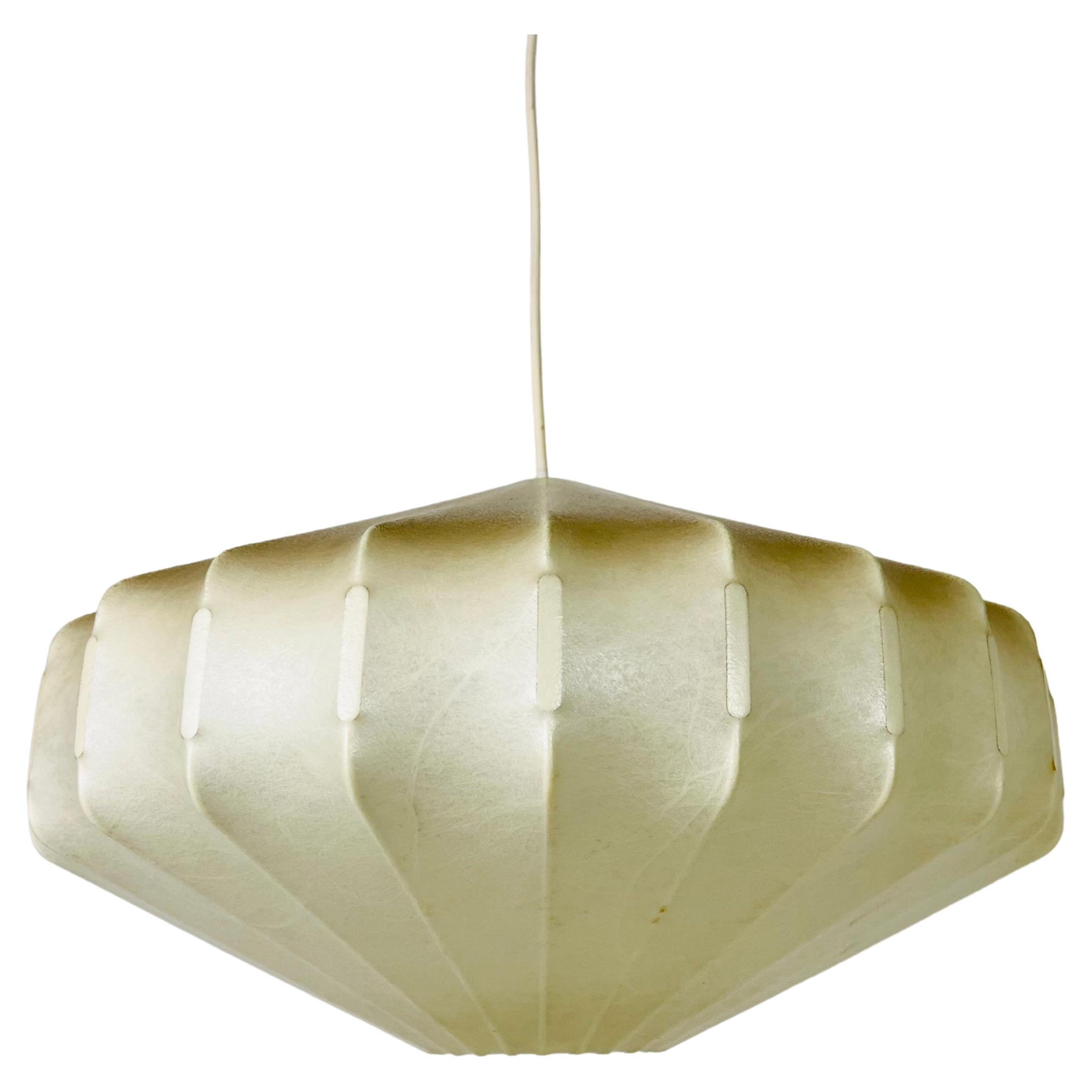 Midcentury Cocoon Losange Shape Pendant Light, 1960s, Italy For Sale