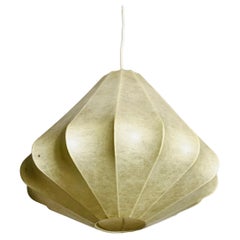 Midcentury Cocoon Losange Shape Pendant Light, 1960s, Italy