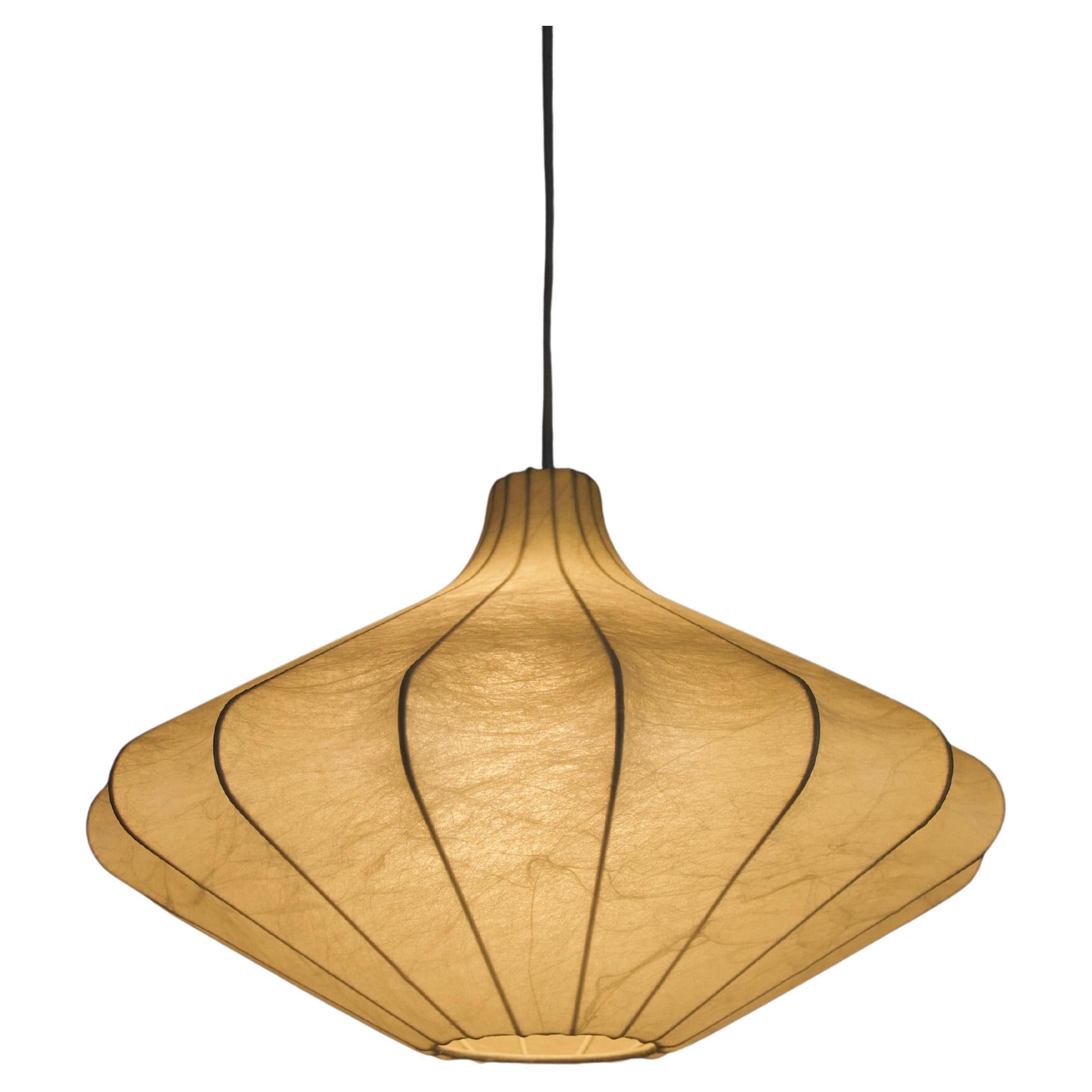 Midcentury Cocoon Losange Shape Pendant Light, 1960s, Italy