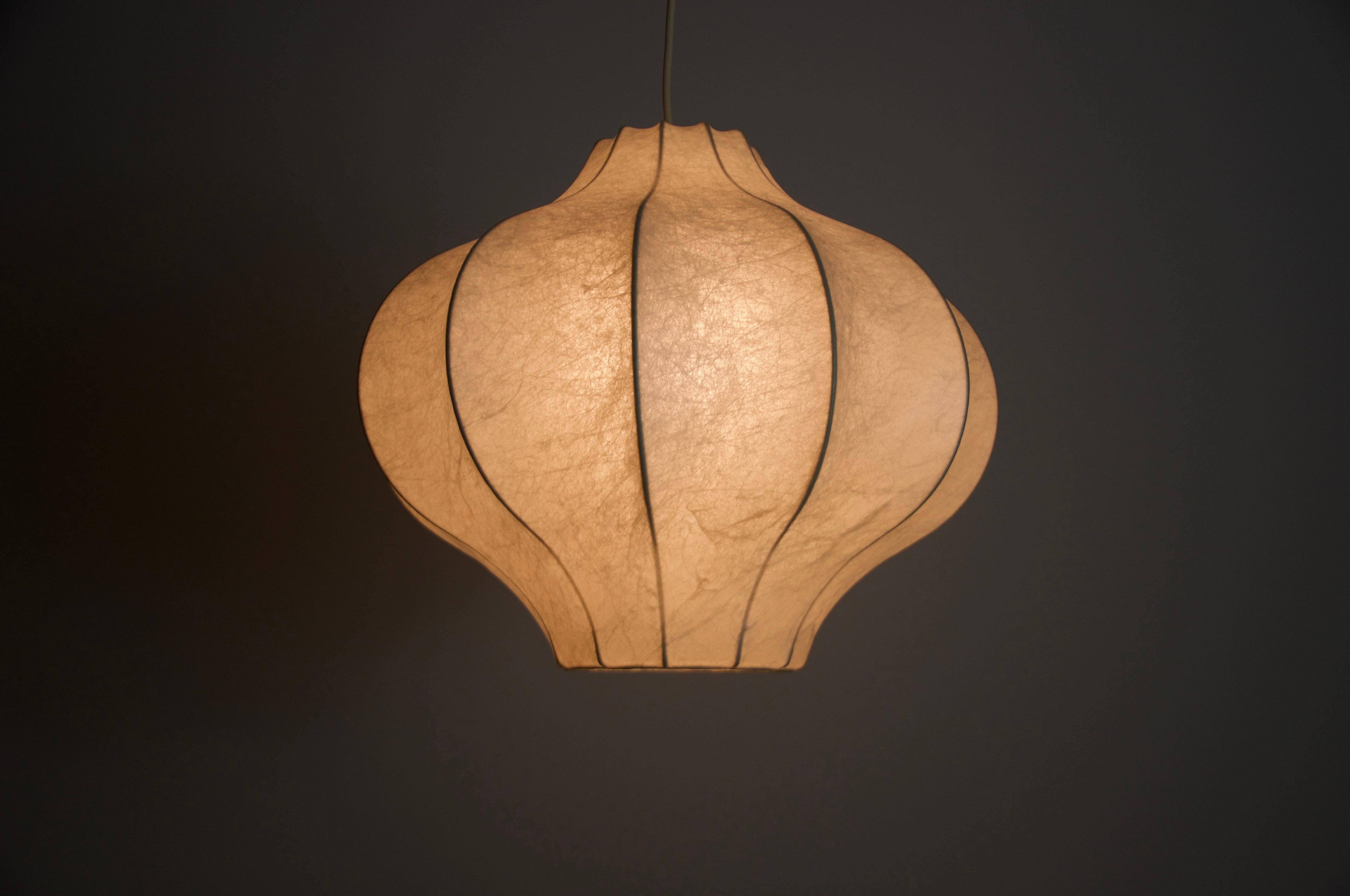 Midcentury Cocoon Pendant Light, 1960s, Italy 3