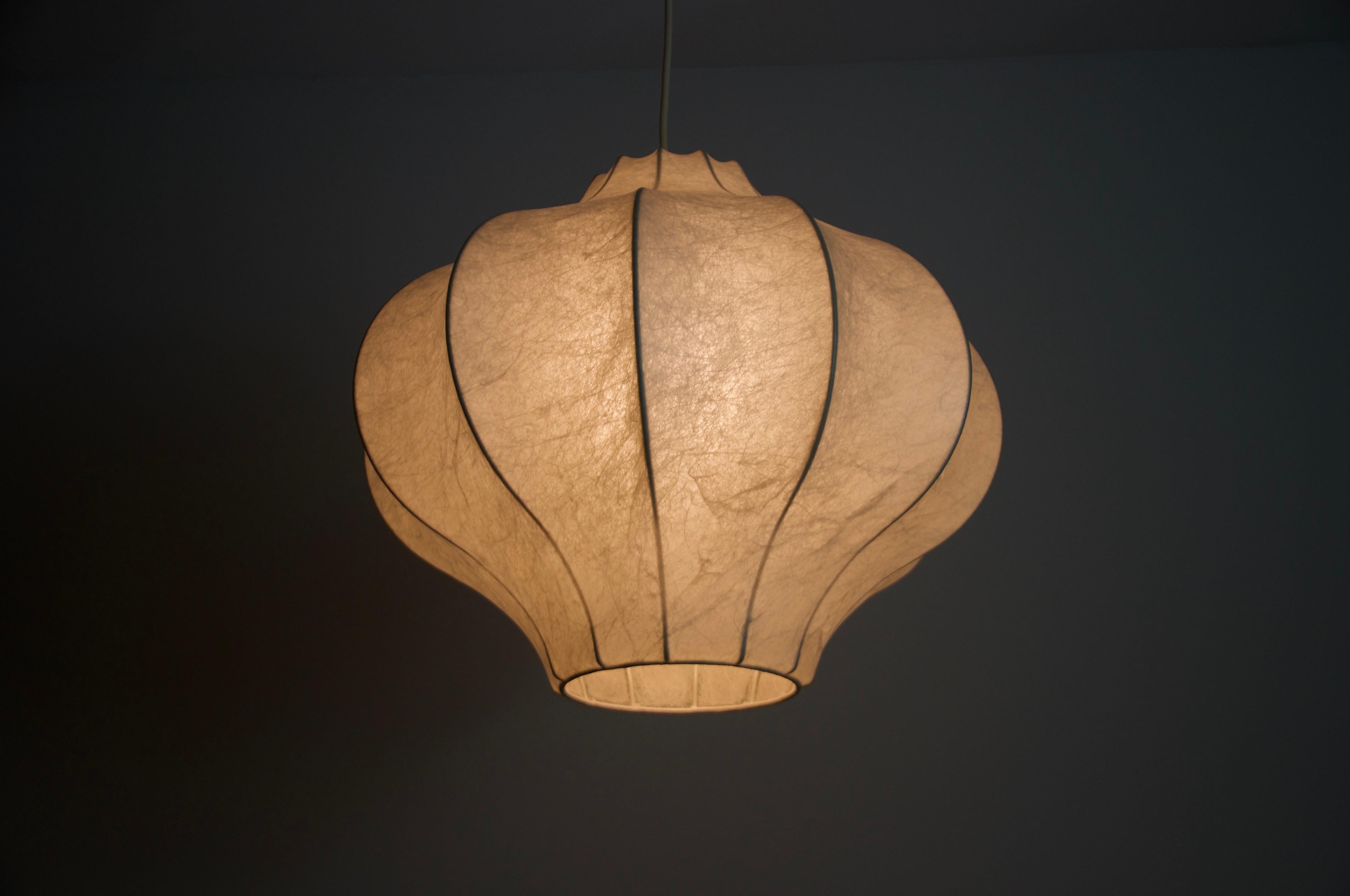 Midcentury Cocoon Pendant Light, 1960s, Italy 5