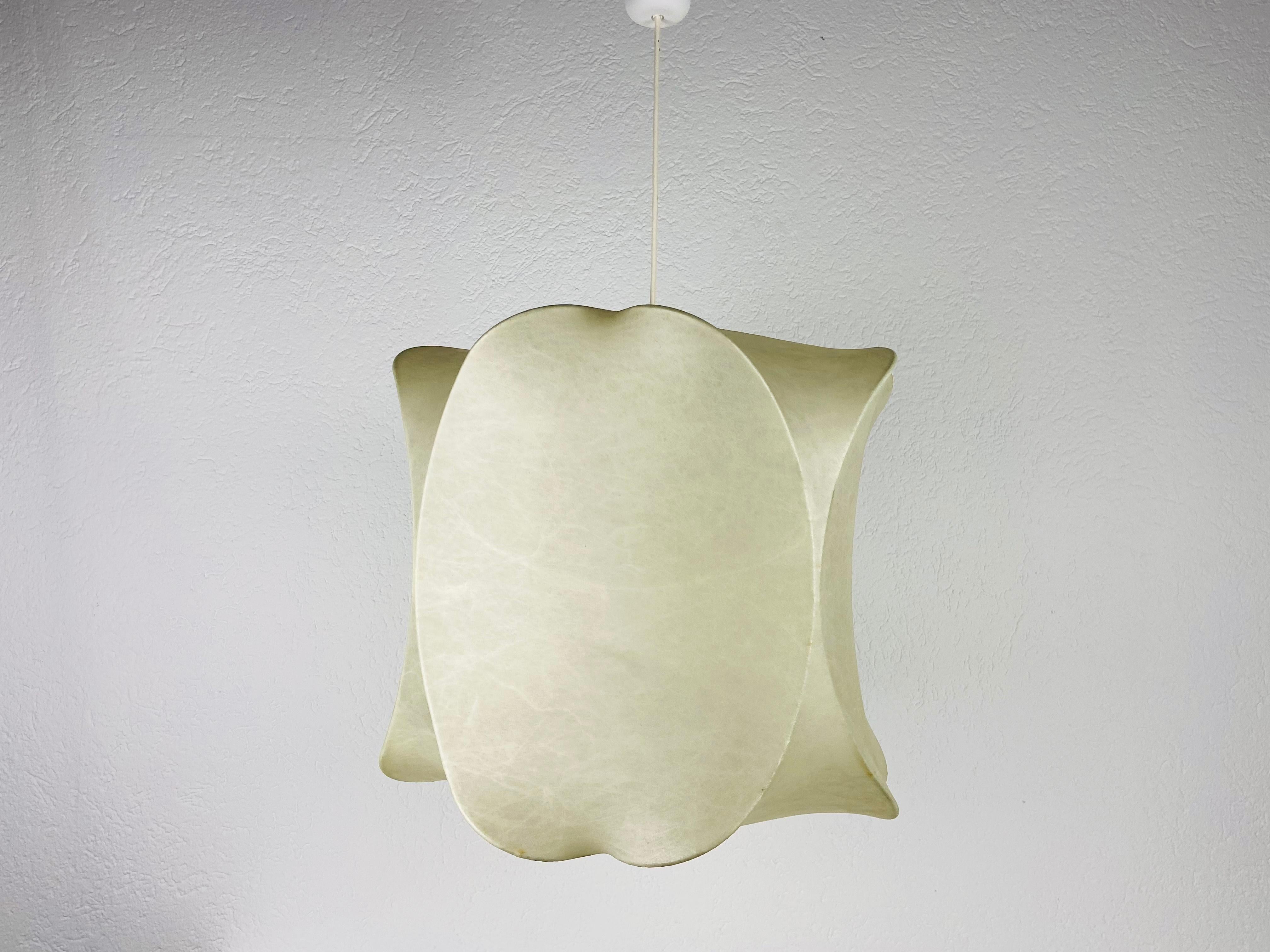 Synthetic Midcentury Cocoon Pendant Light, 1960s, Italy