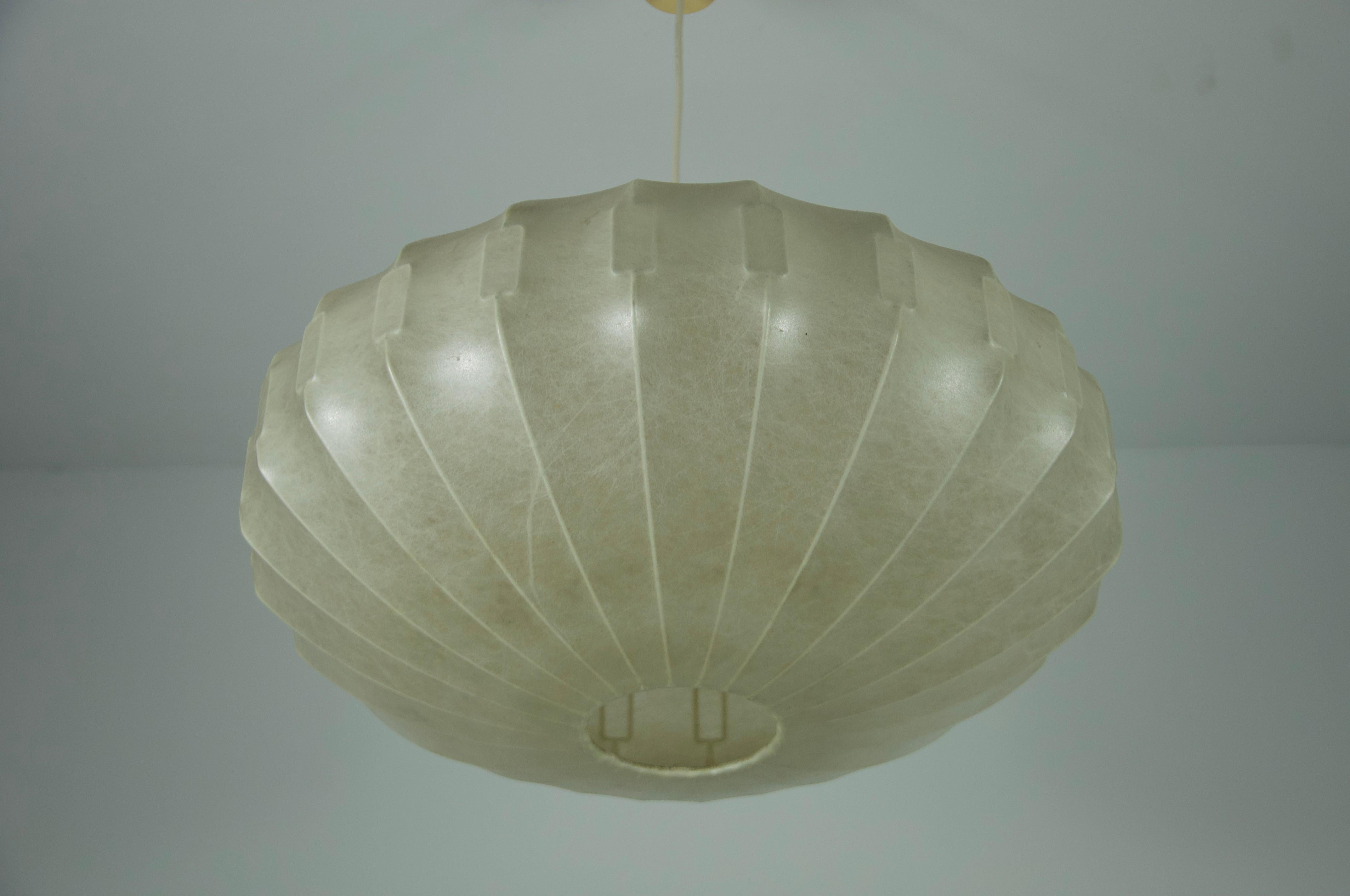 Resin Midcentury Cocoon Pendant Light, 1960s, Italy For Sale