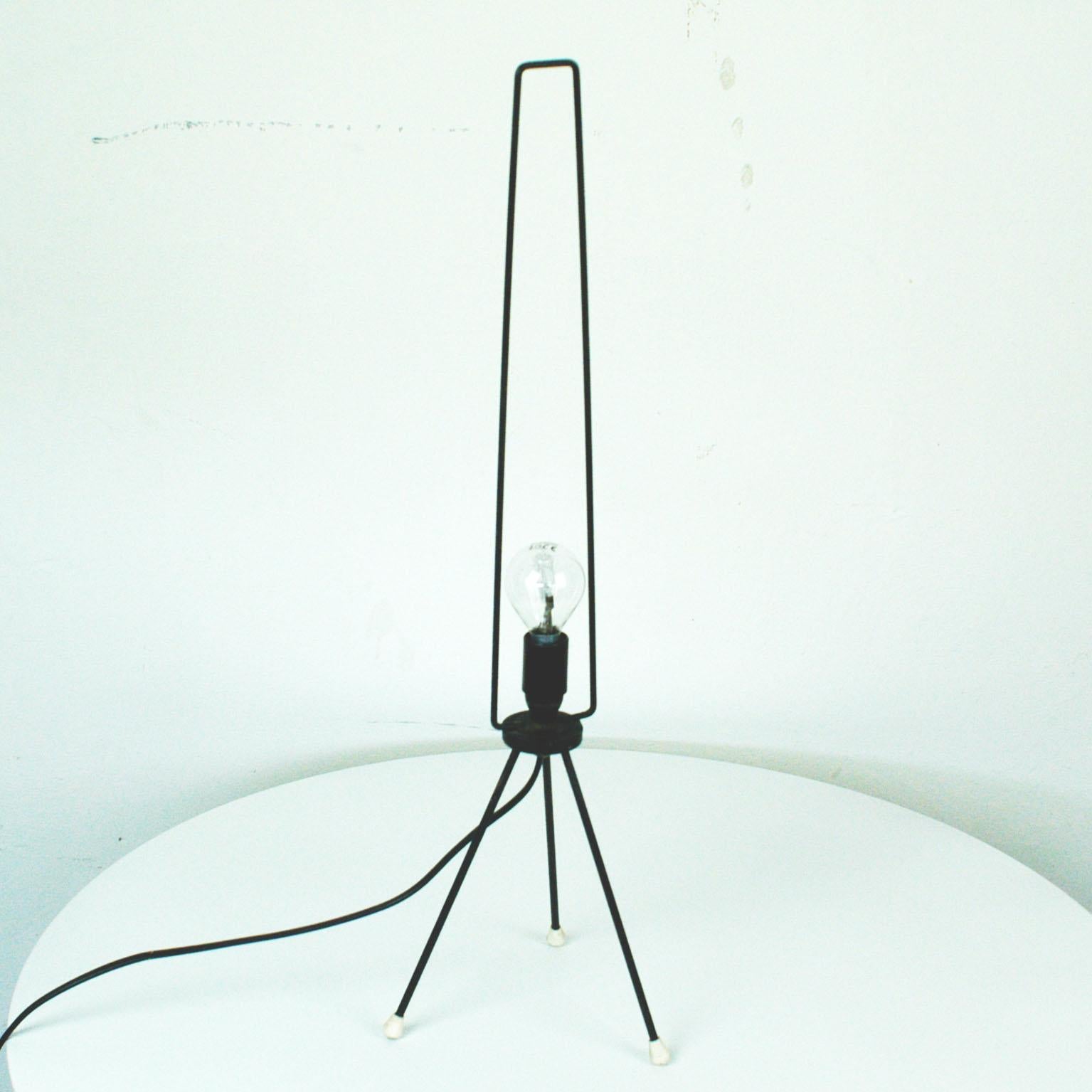 Midcentury Cocoon Tripod Table Lamp by H. Klingele for Artimeta In Good Condition In Vienna, AT