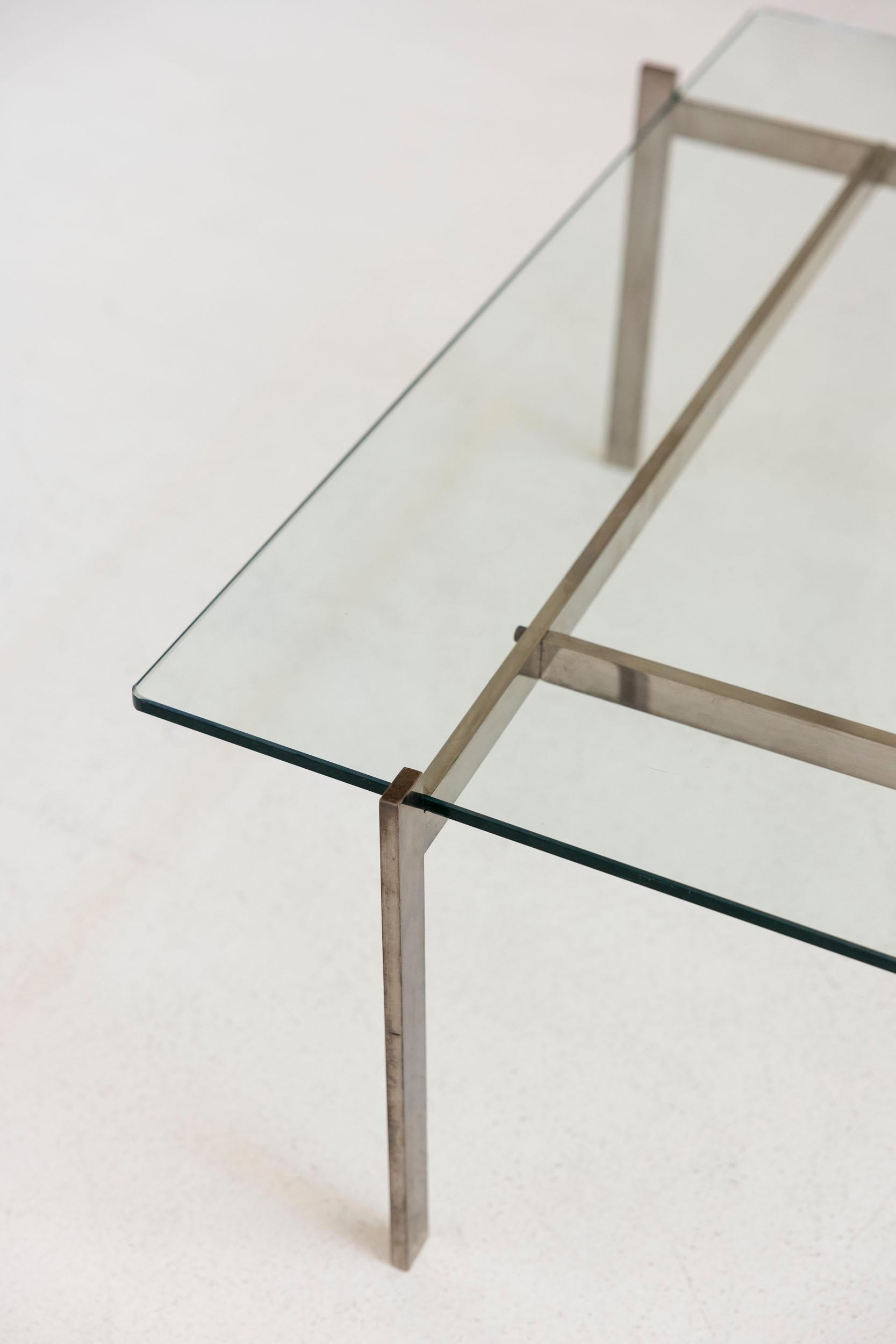 Midcentury coffe table mod. Pk61 by Poul Kjærholm for Fritz Hansen In Excellent Condition For Sale In Piacenza, Italy