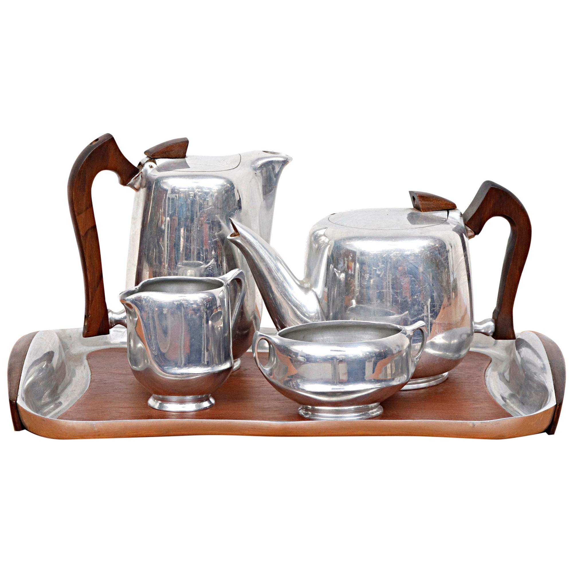 Midcentury Coffee and Tea Service Set by Picquot Ware, 1950s