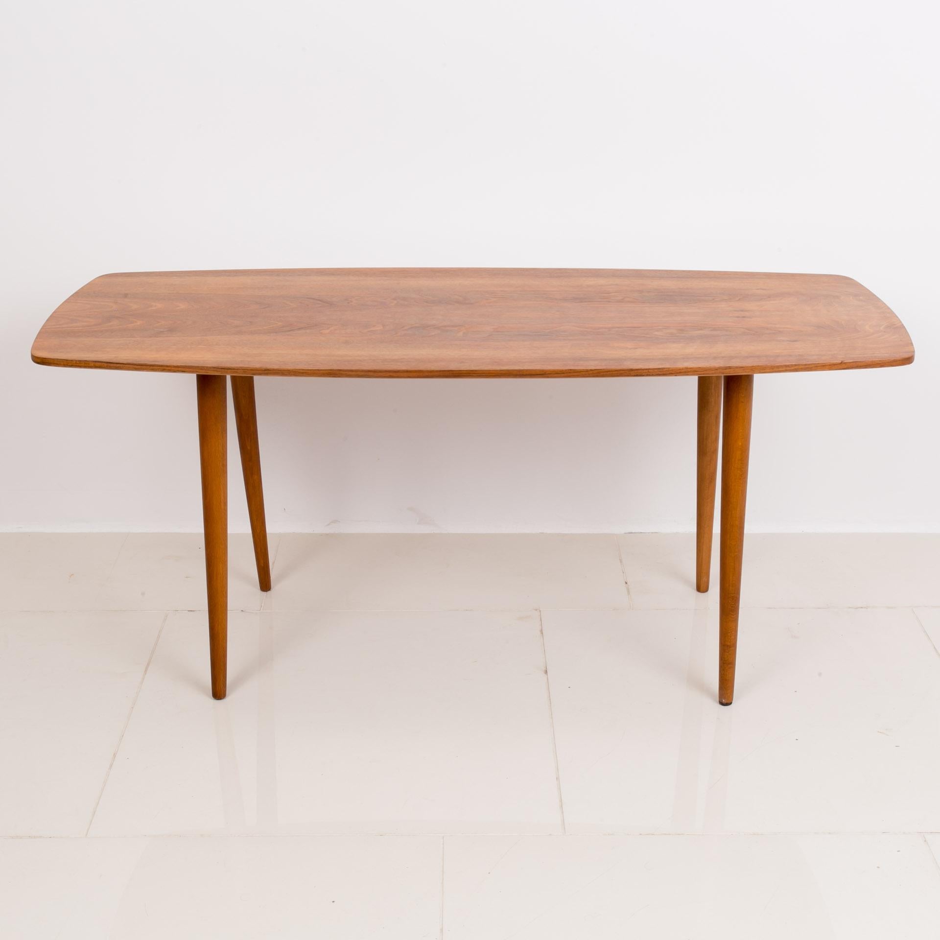 Oiled Midcentury Coffee Table, 1950s For Sale