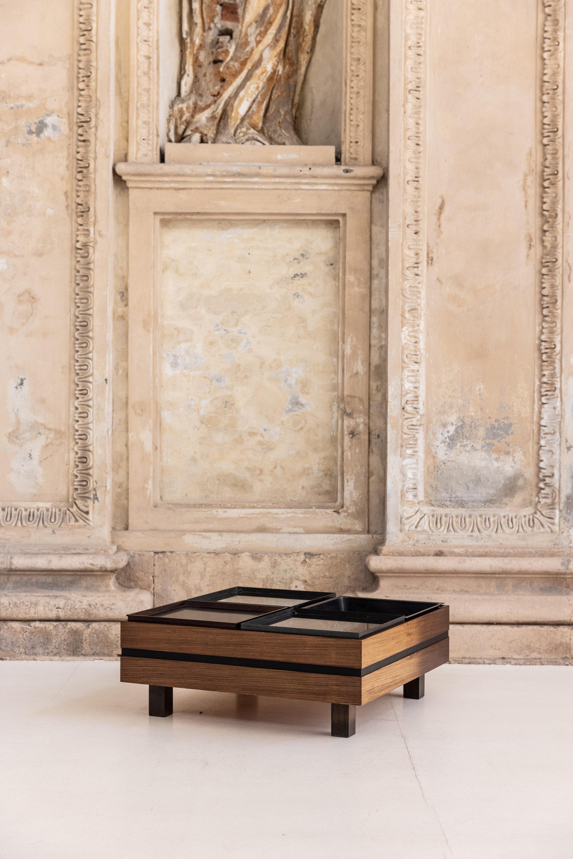 Mid-Century Modern Table basse du milieu du siècle dernier attribuée à Carlo Hauner pour Forma en vente