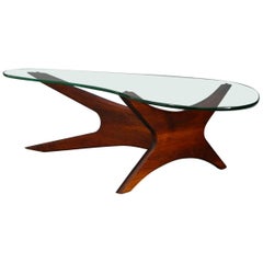 Midcentury Coffee Table by Adrian Pearsall for Craft Associates in Walnut, 1960s