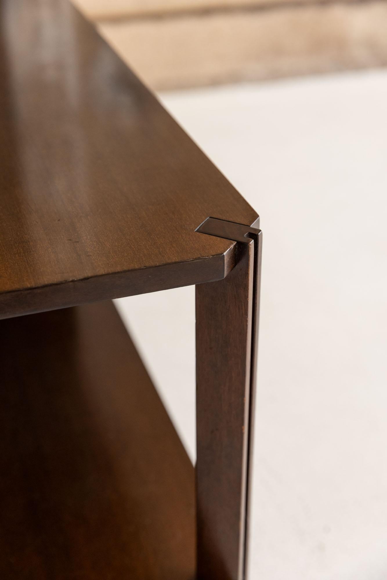 Wood Midcentury coffee table by Marco Zanuso for Techniform, Italy 1960s For Sale