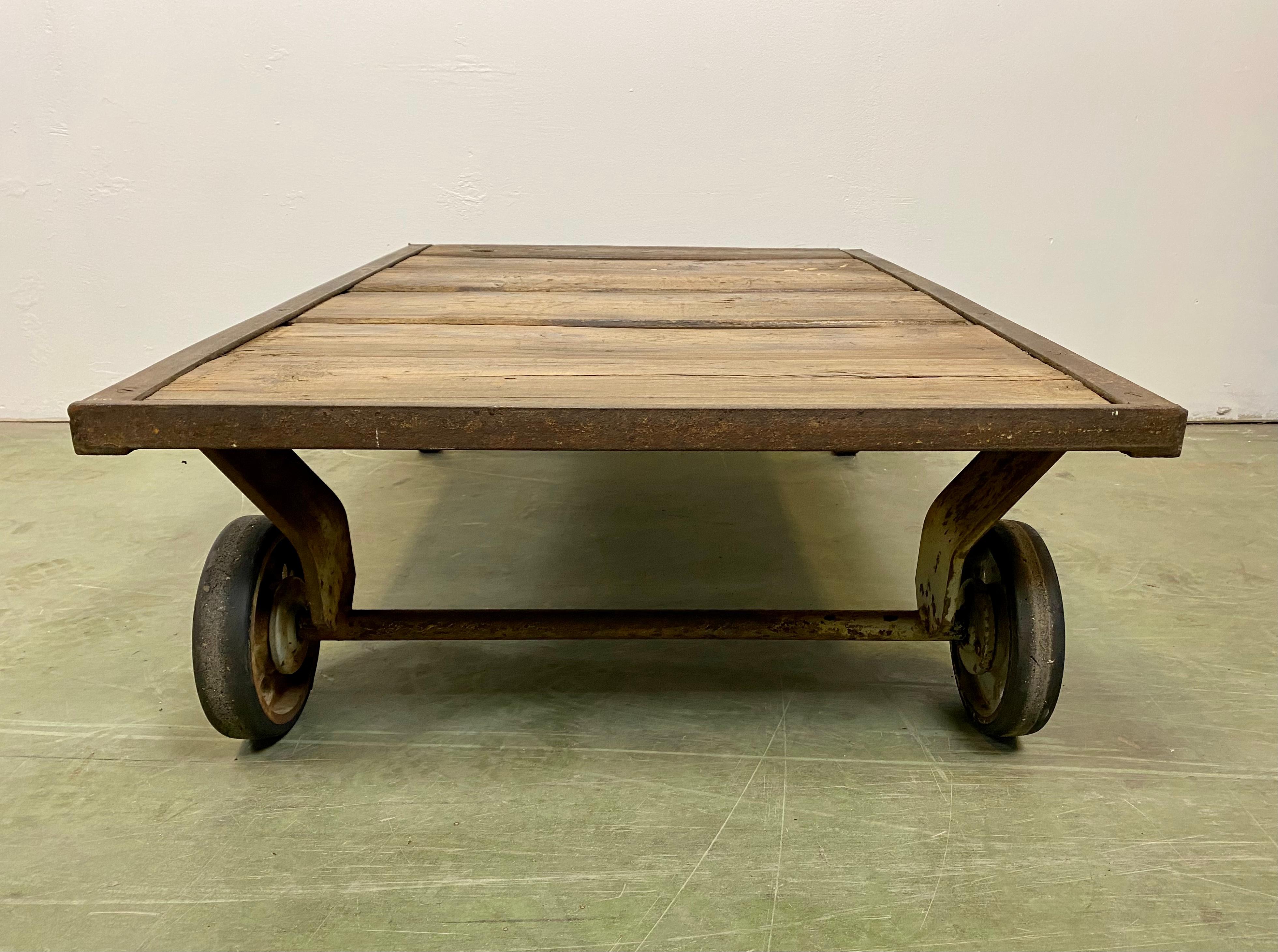 Iron Midcentury Coffee Table Cart, 1950s