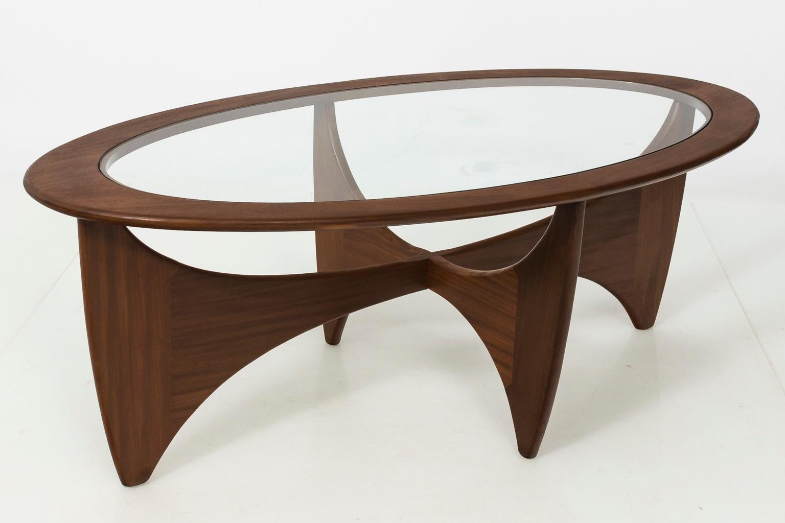 Glass Midcentury Coffee Table, circa 1950