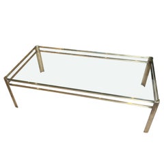 Midcentury Coffee Table Designed By Jacques Théophile Lepelletier, Single Tier