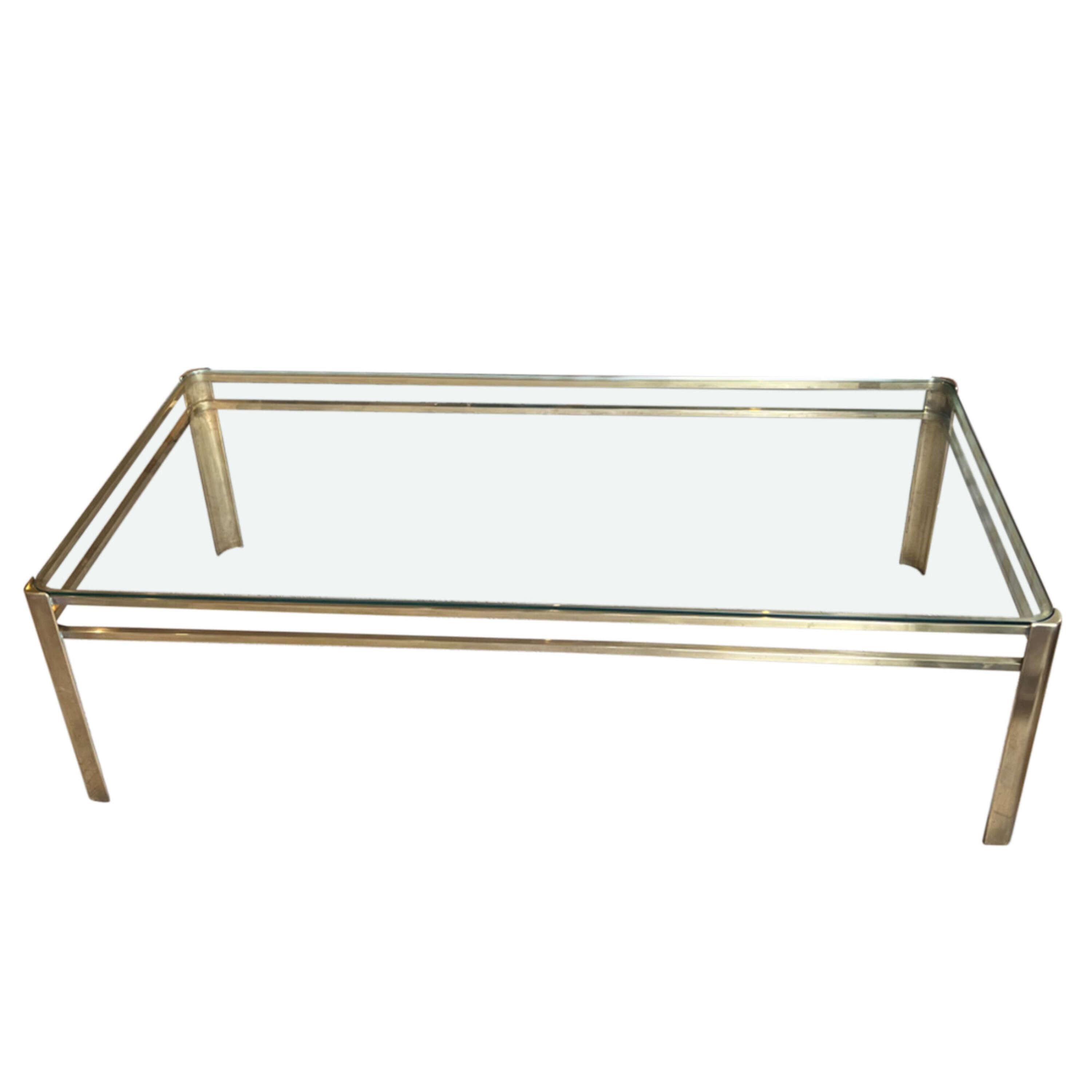 Mid-Century Modern Midcentury Coffee Table Designed By Jacques Théophile Lepelletier, Single Tier en vente