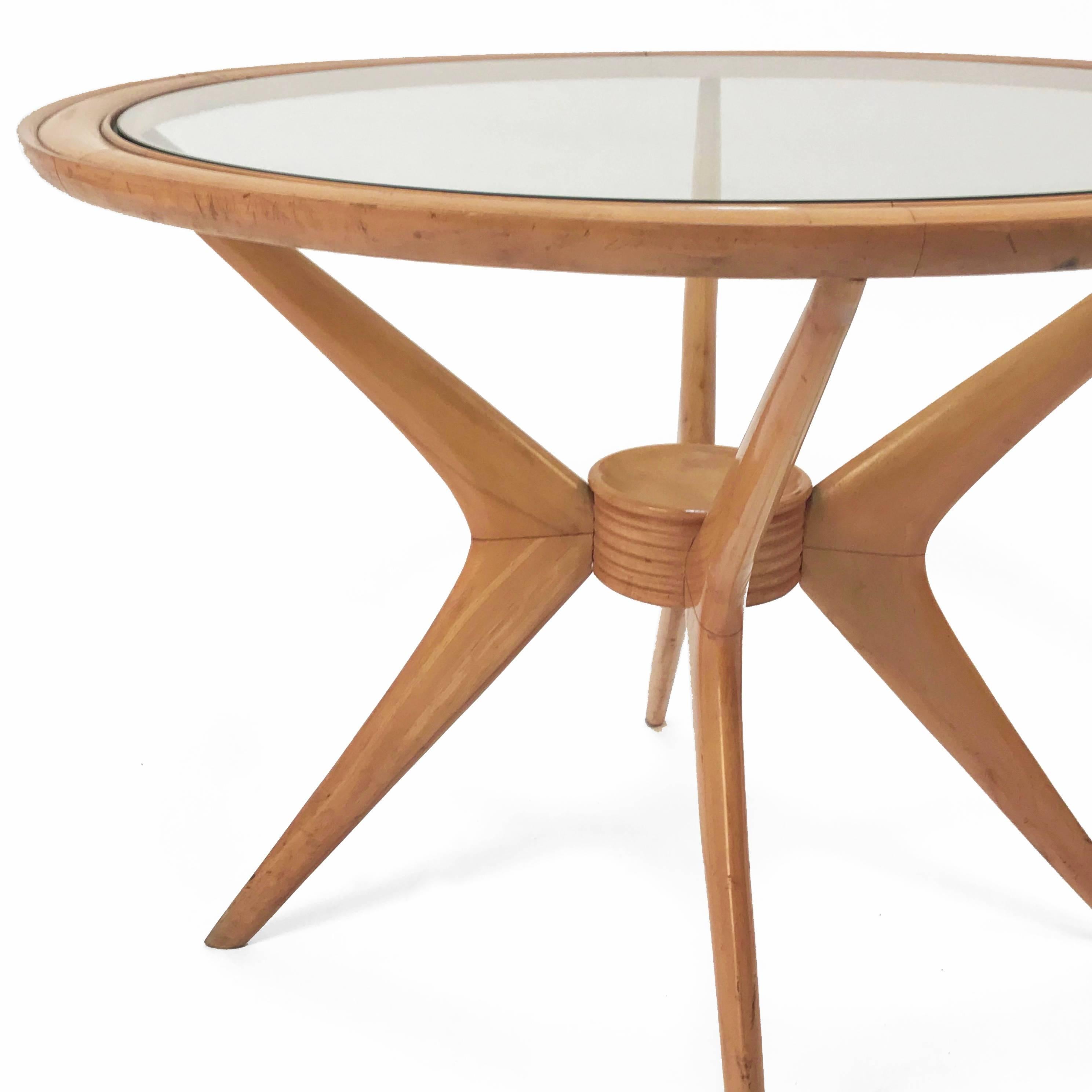 Midcentury Coffee Table in Birchwood by Cesare Lacca for Cassina, Italian, 1950s 2