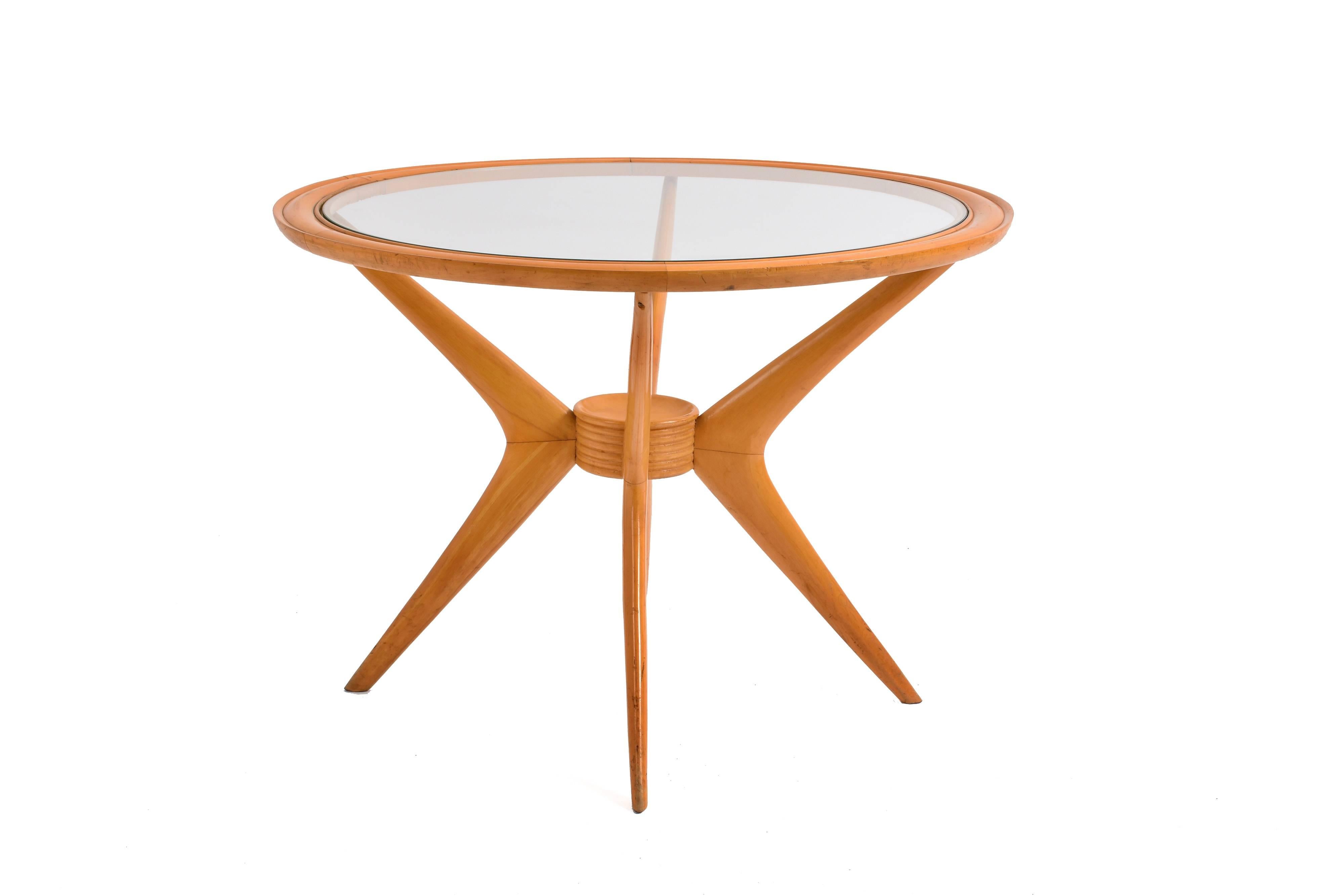 Mid-Century Modern Midcentury Coffee Table in Birchwood by Cesare Lacca for Cassina, Italian, 1950s