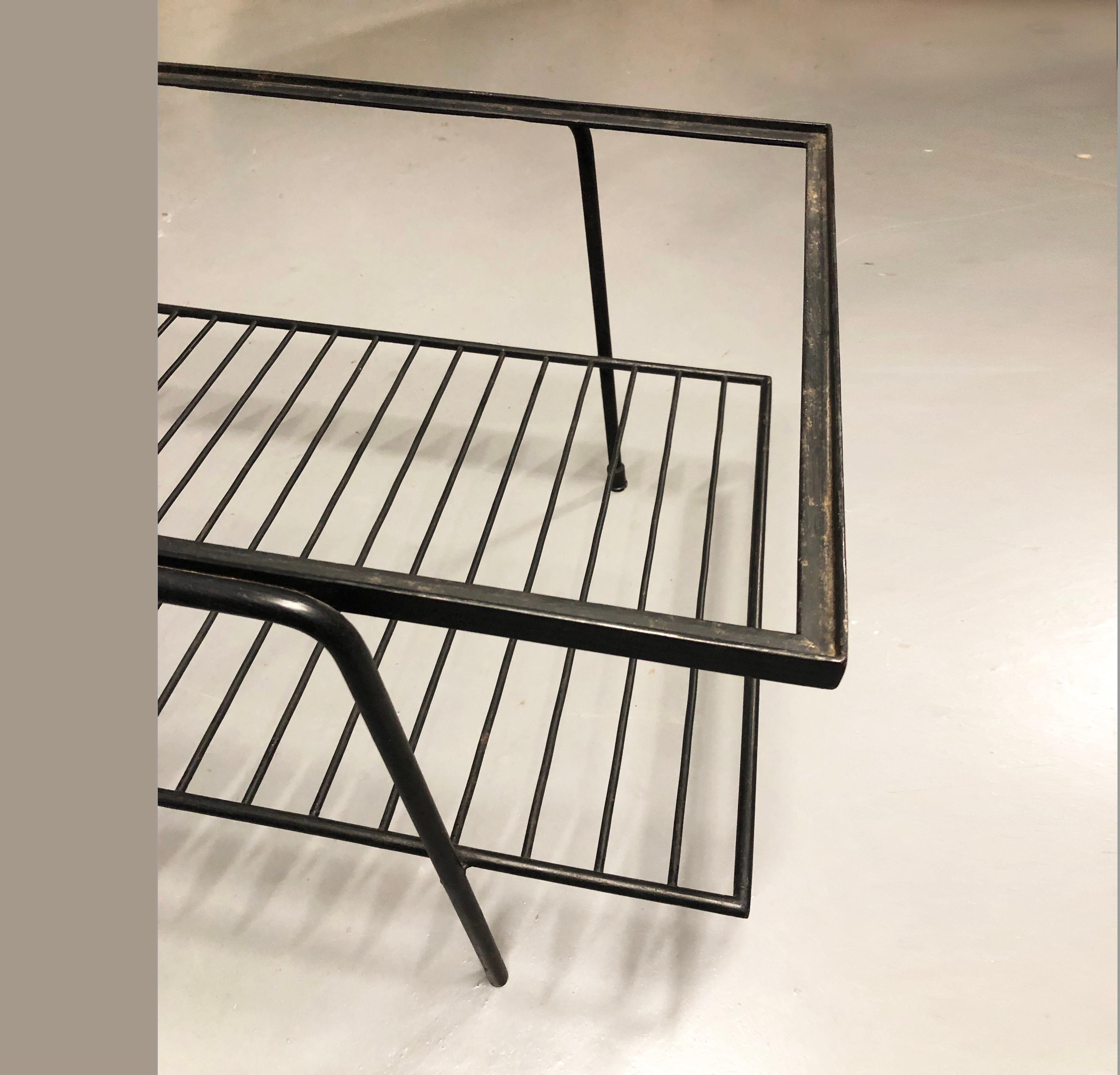 17th Century Midcentury Coffee Table in Solid Steel, by Carlo Hauner, Brazil, 1950s