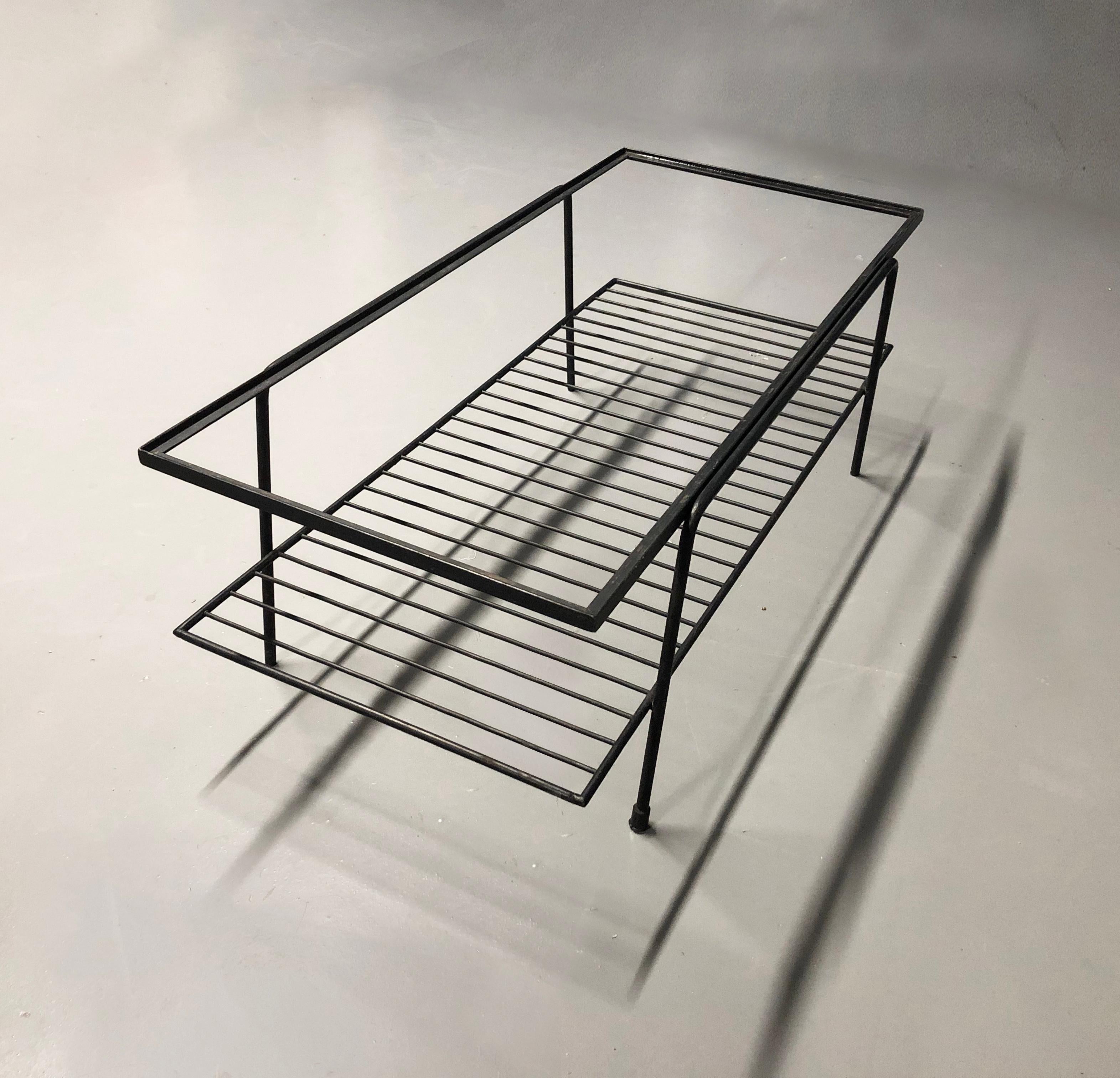 Midcentury Coffee Table in Solid Steel, by Carlo Hauner, Brazil, 1950s 1