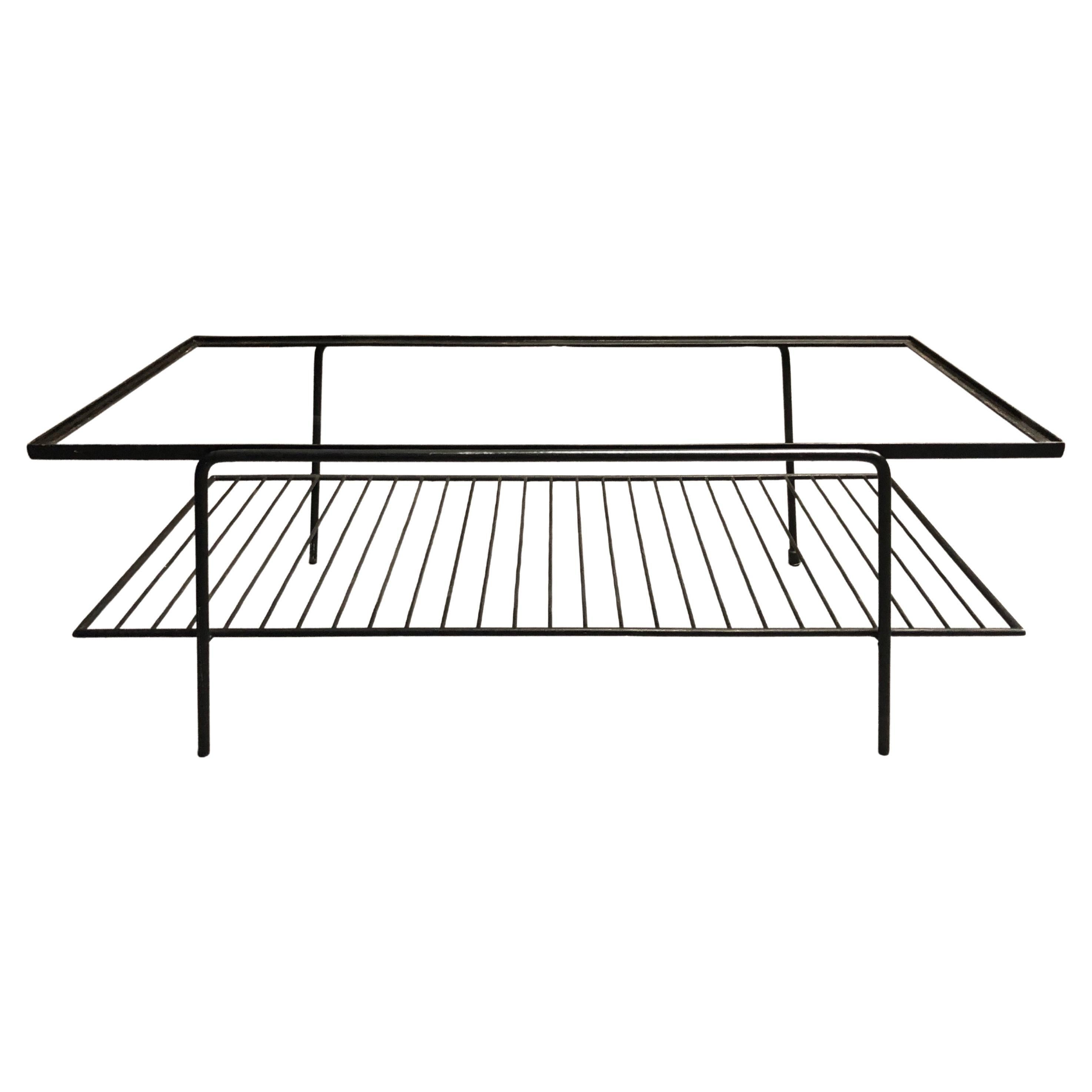 Midcentury Coffee Table in Solid Steel, by Carlo Hauner, Brazil, 1950s