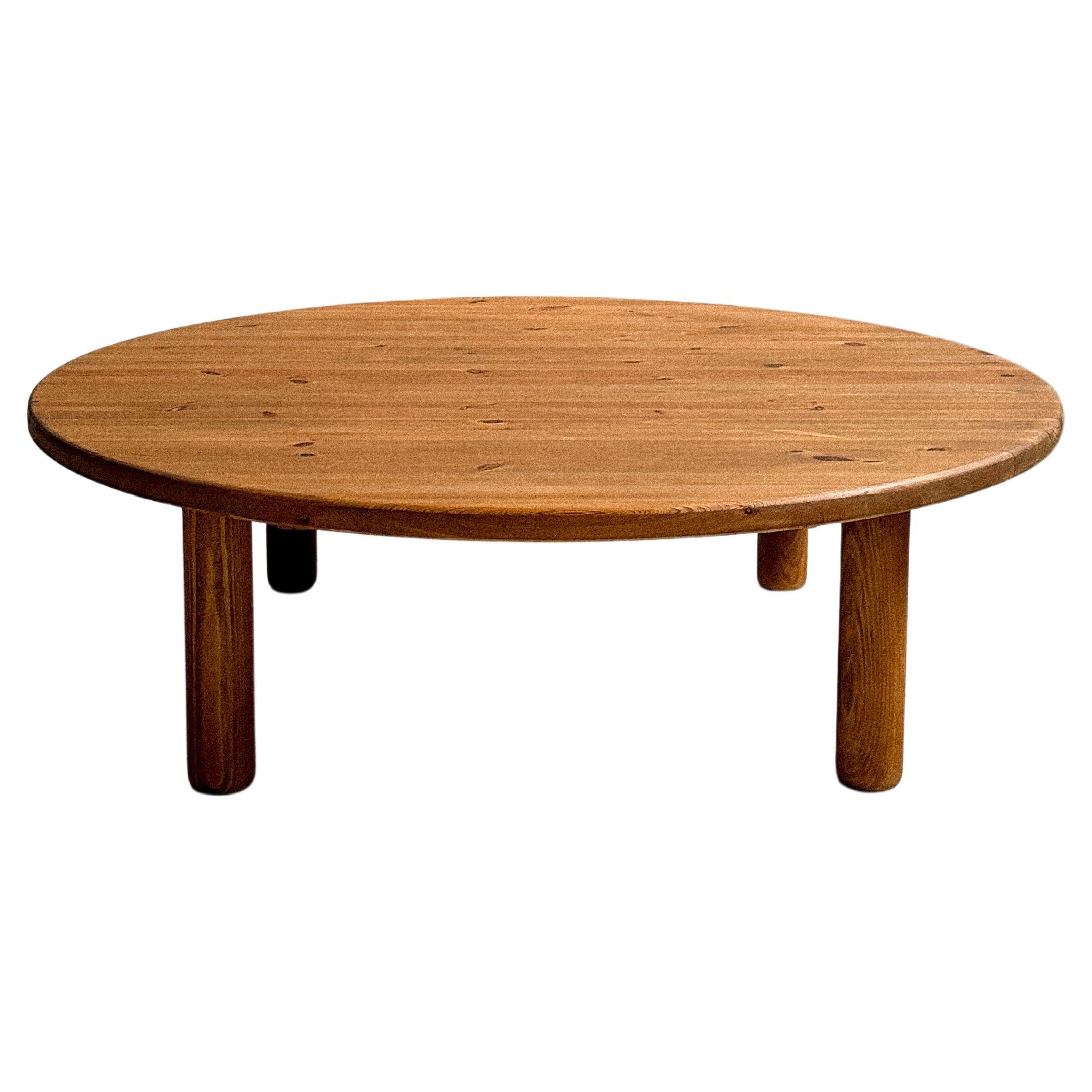 Midcentury Coffee Table in the Manner of Charlotte Perriand, Pine, circa 1960s
