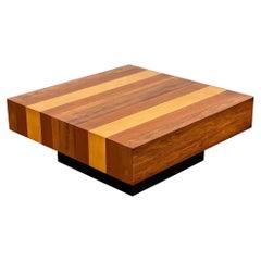 Midcentury Coffee Table Rosewood + Walnut + Oak by Dyrlund, After Milo Baughman