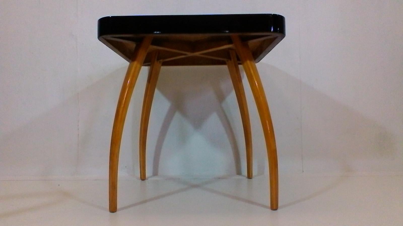 Beech Midcentury Coffee Table 'Spider' Design by Jindřich Halabal, 1930